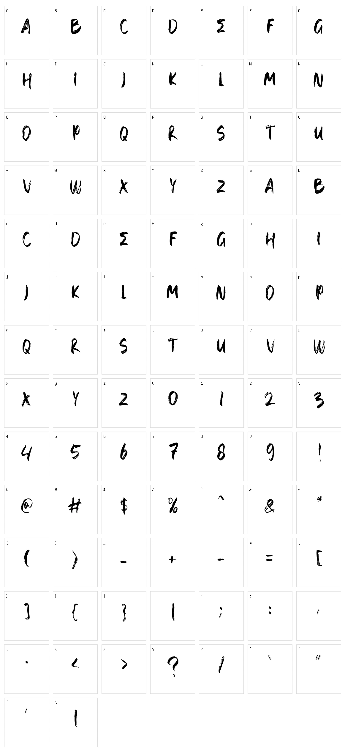 Element Character Set