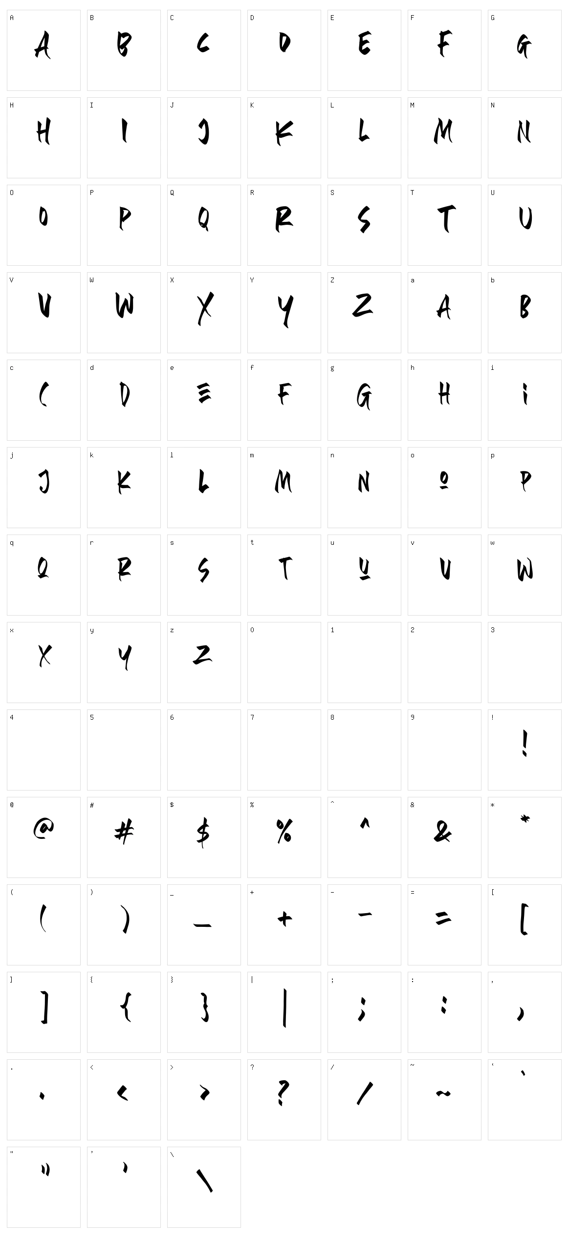 Designors Character Set