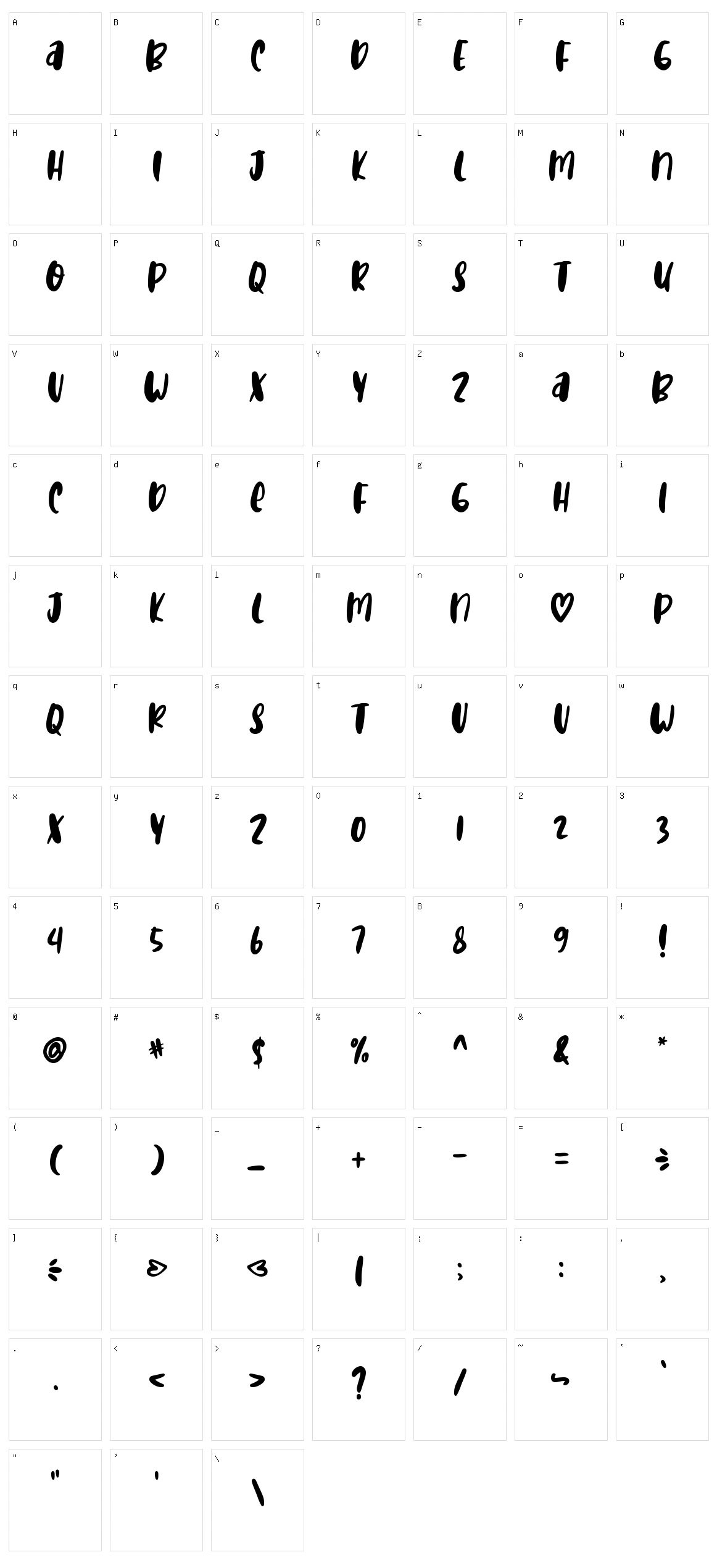 Lover Loves Character Set