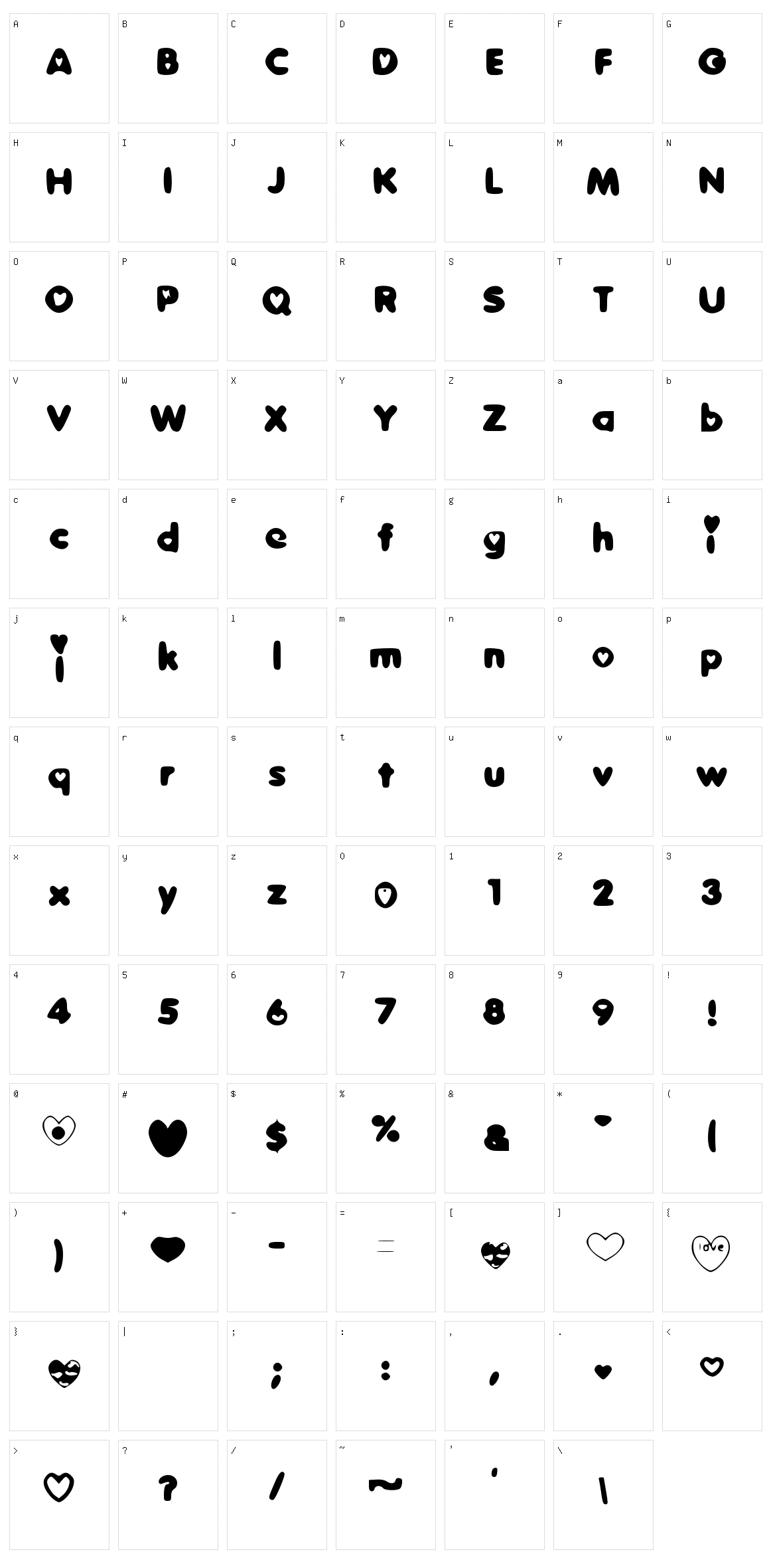 Sweet Love Character Set