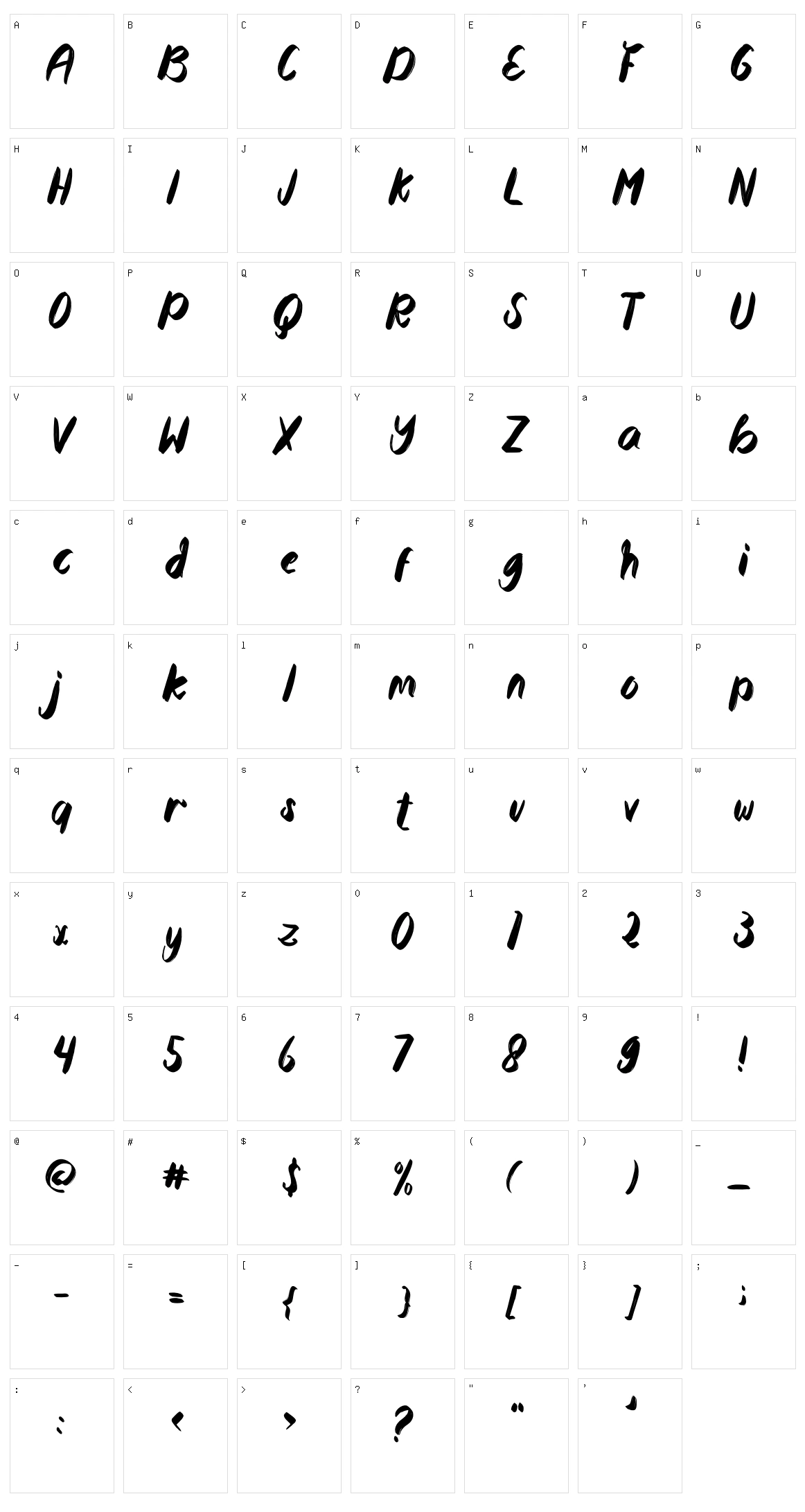 Montego Bay Character Set