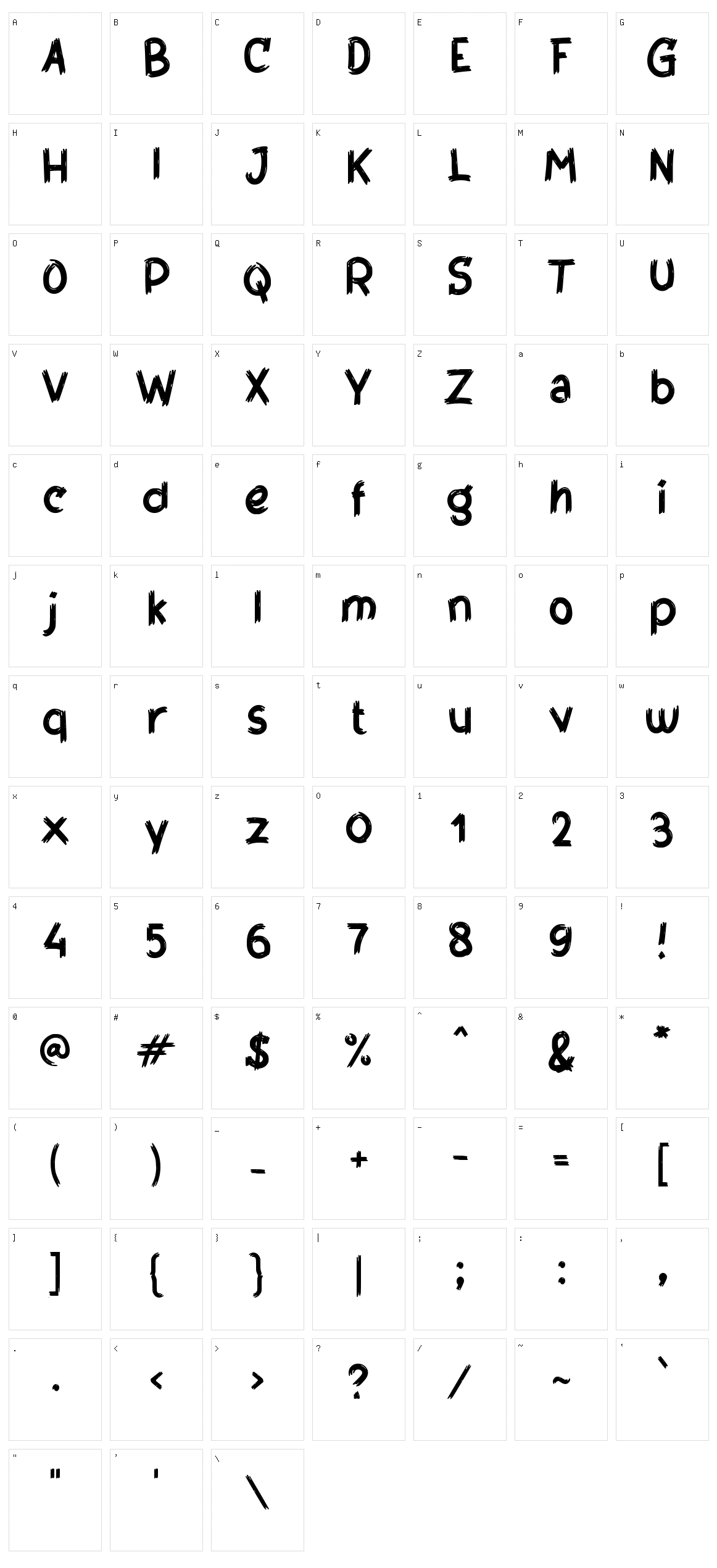 b Brrr Tea Character Set