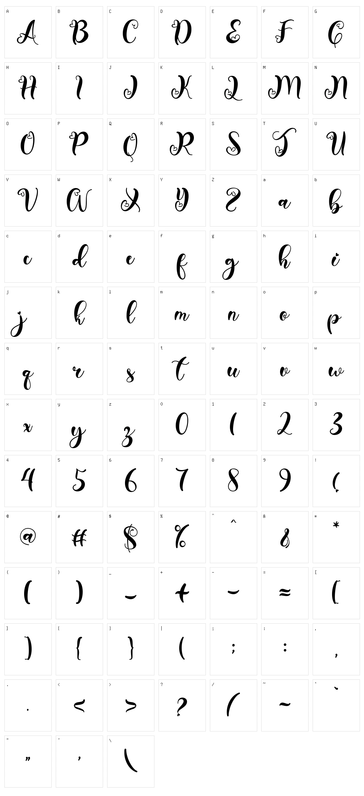 Beautiful Monogram Character Set