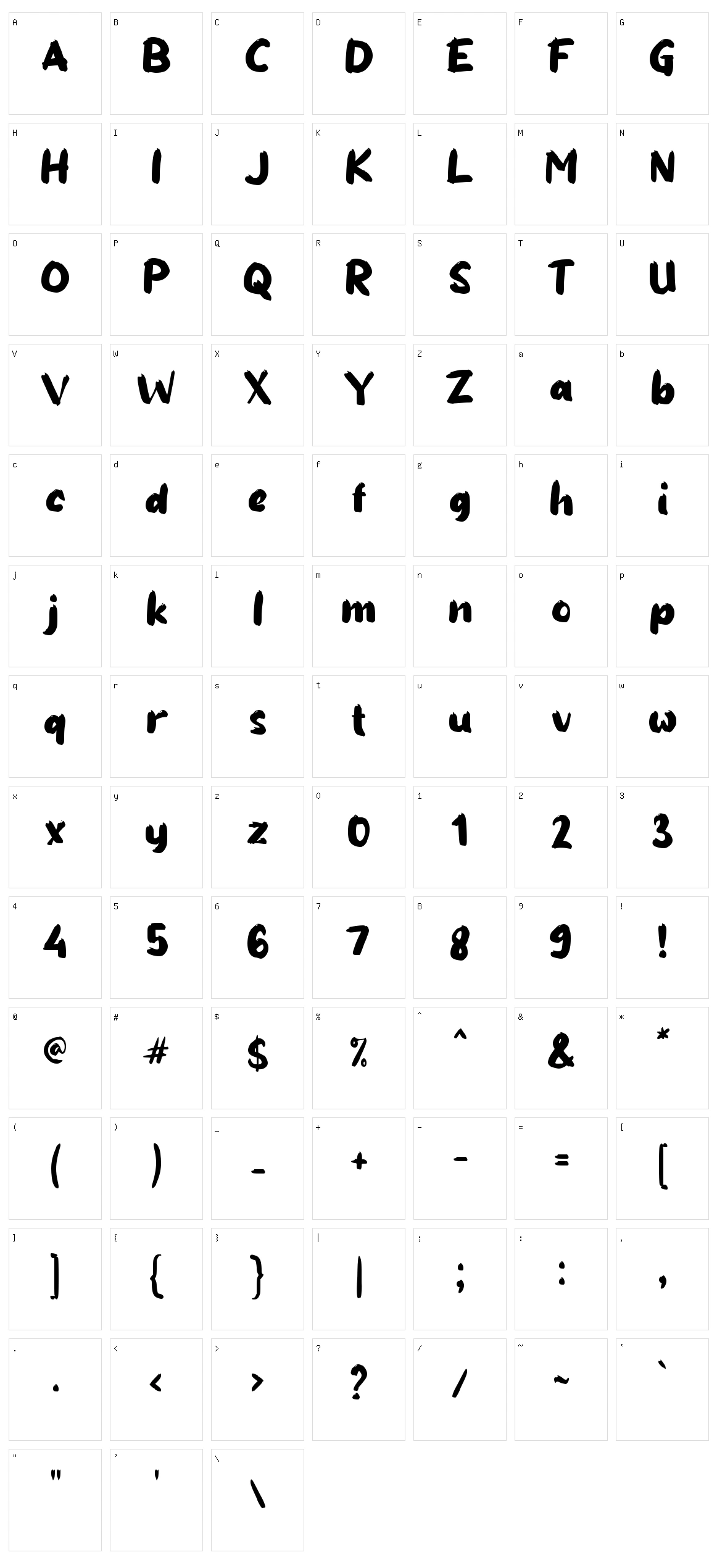 b Buttercream Chocolate Character Set