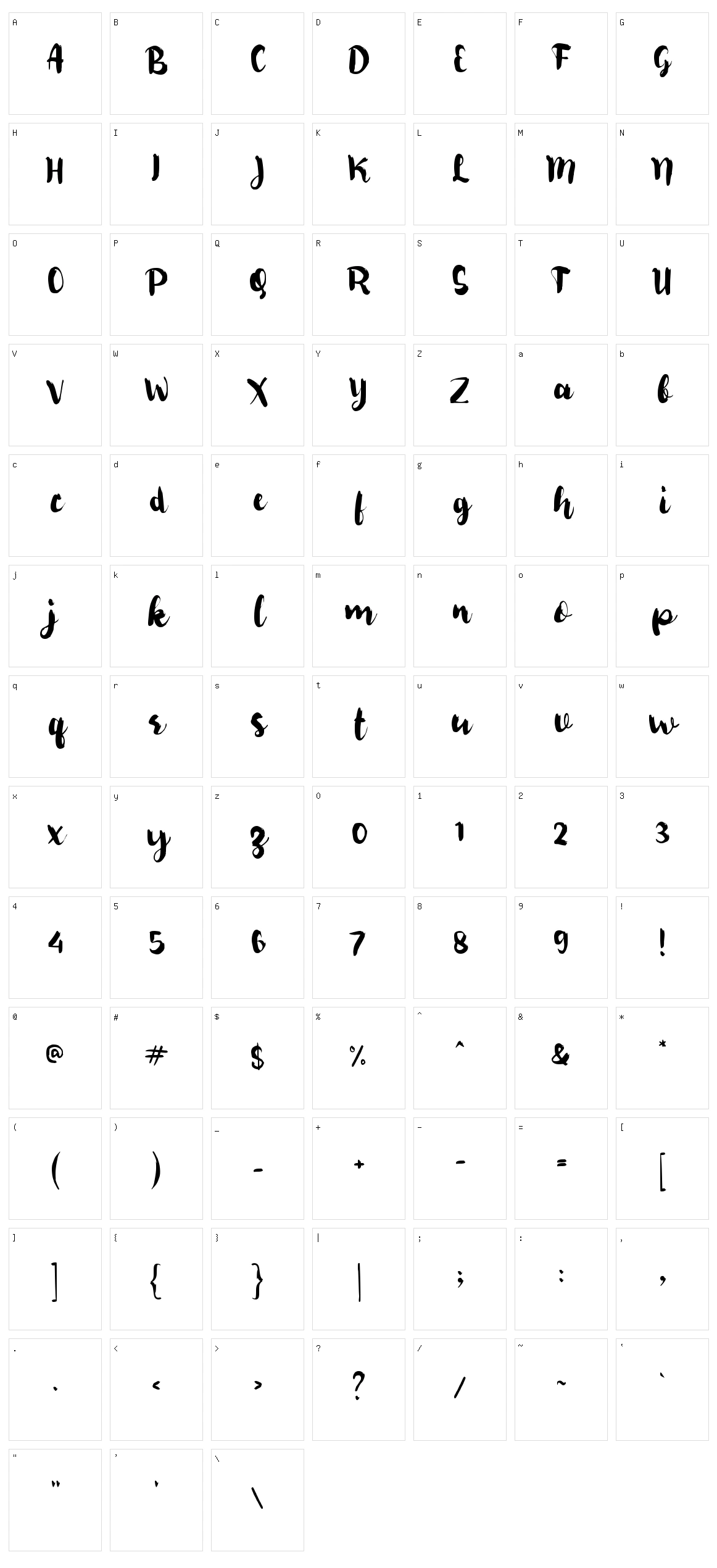 b Berbisik Character Set