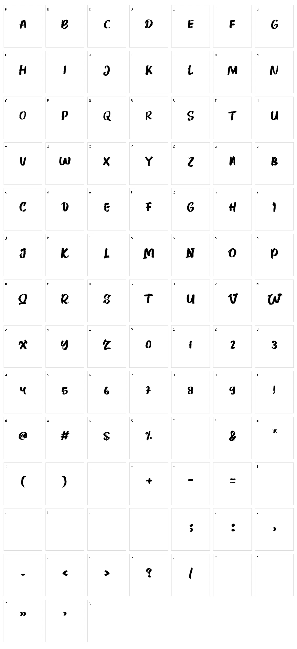 Creator Brush Character Set