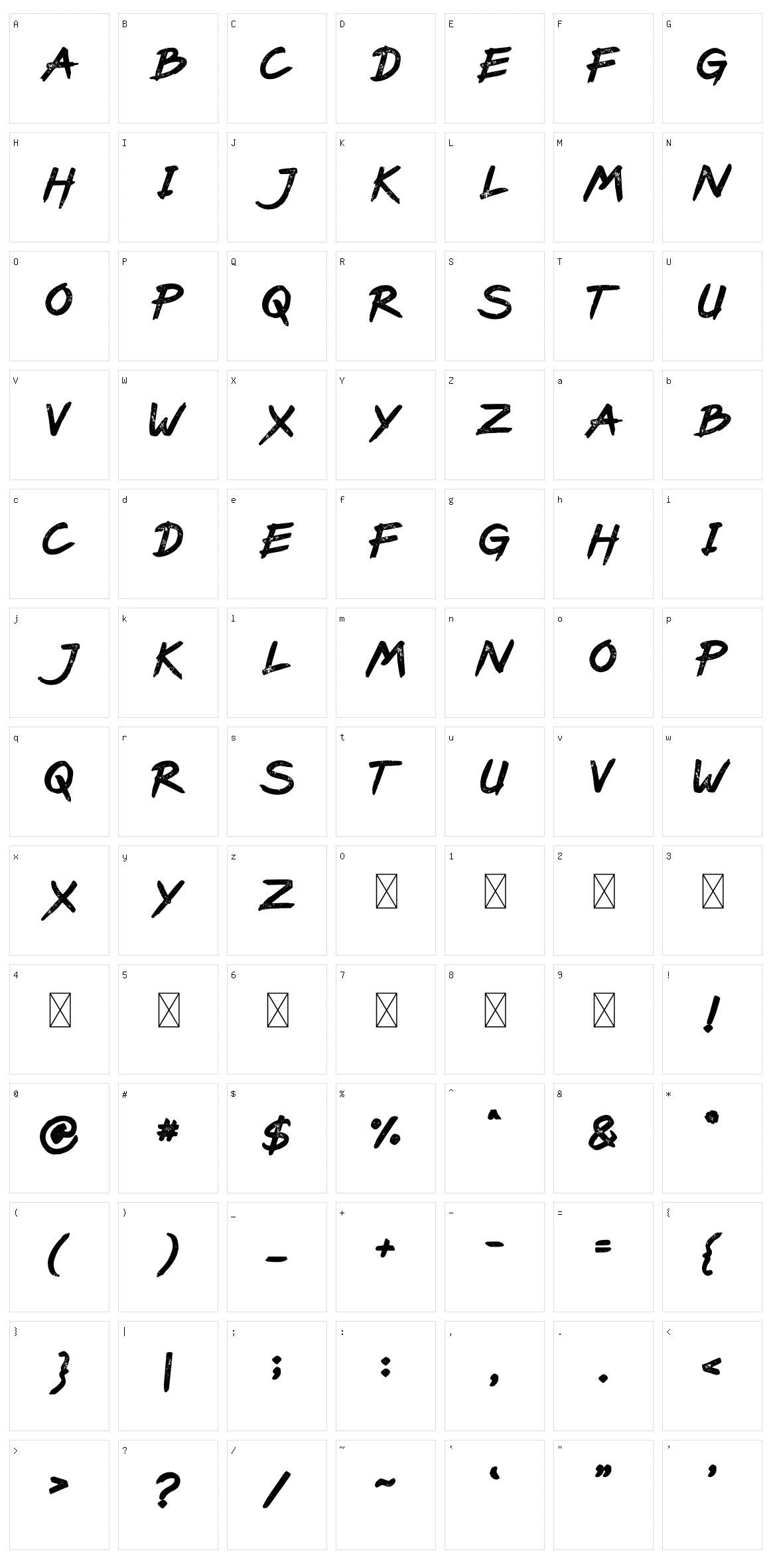 Pax Suyudz Character Set