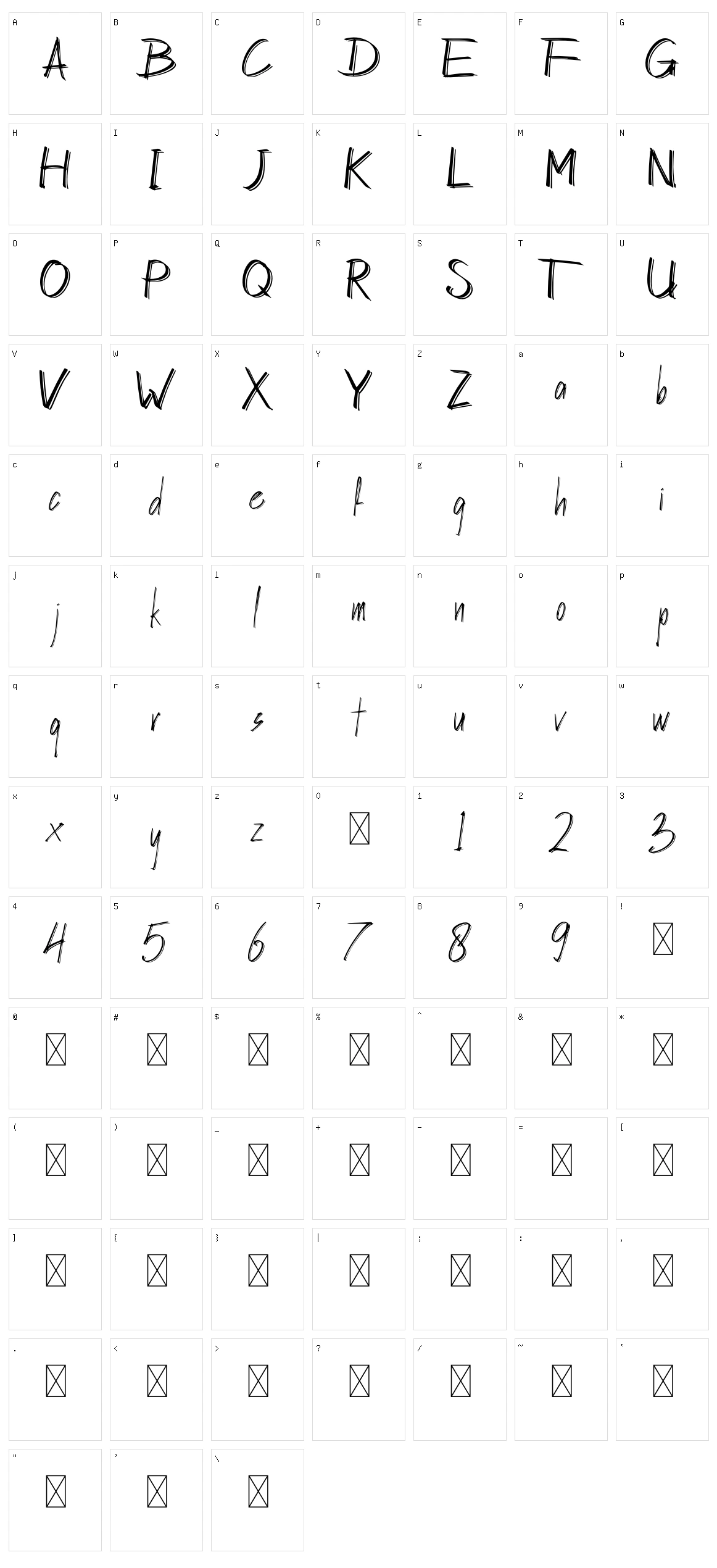 Hasley Dabrown Character Set