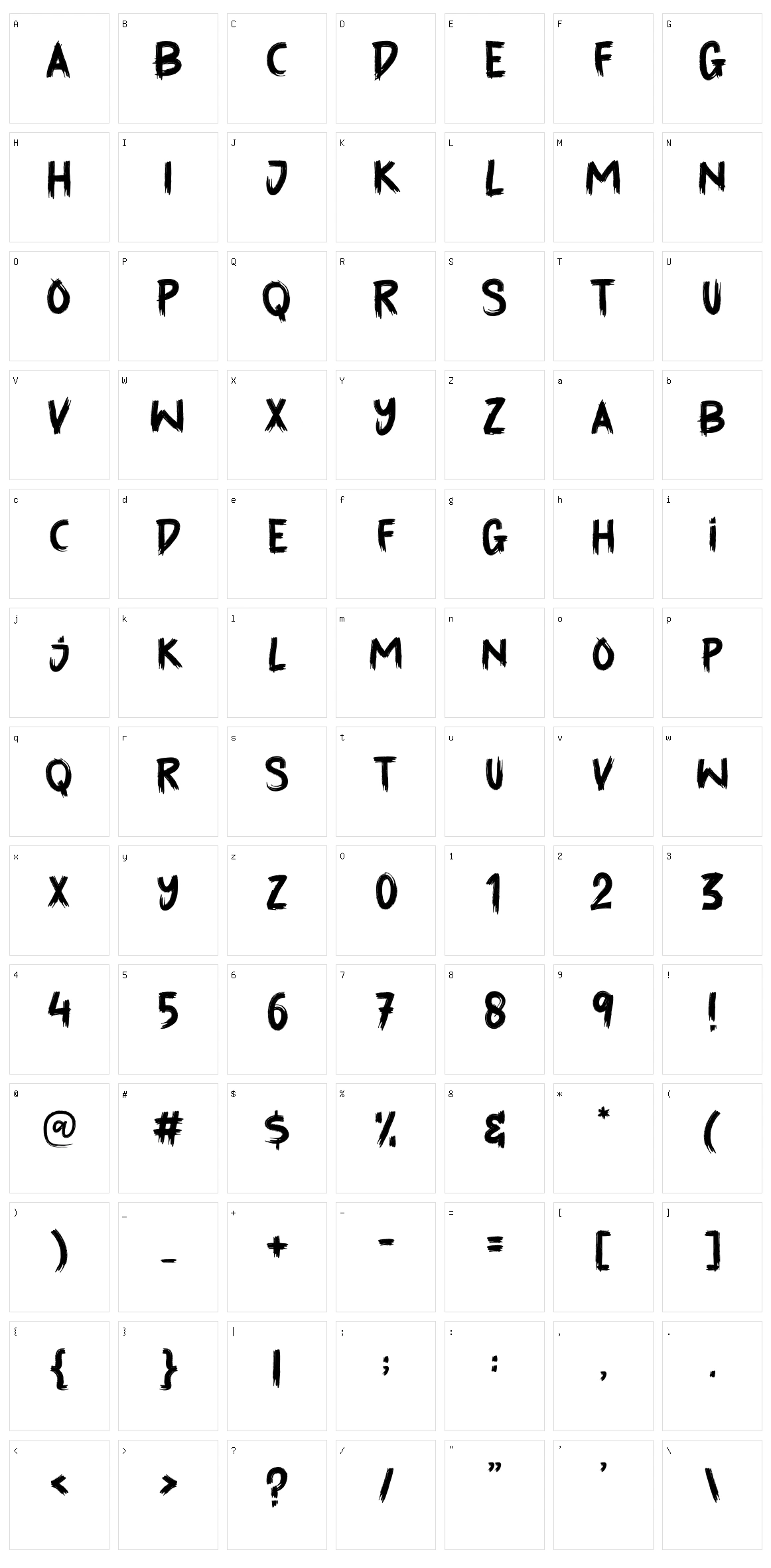 Klarise Character Set