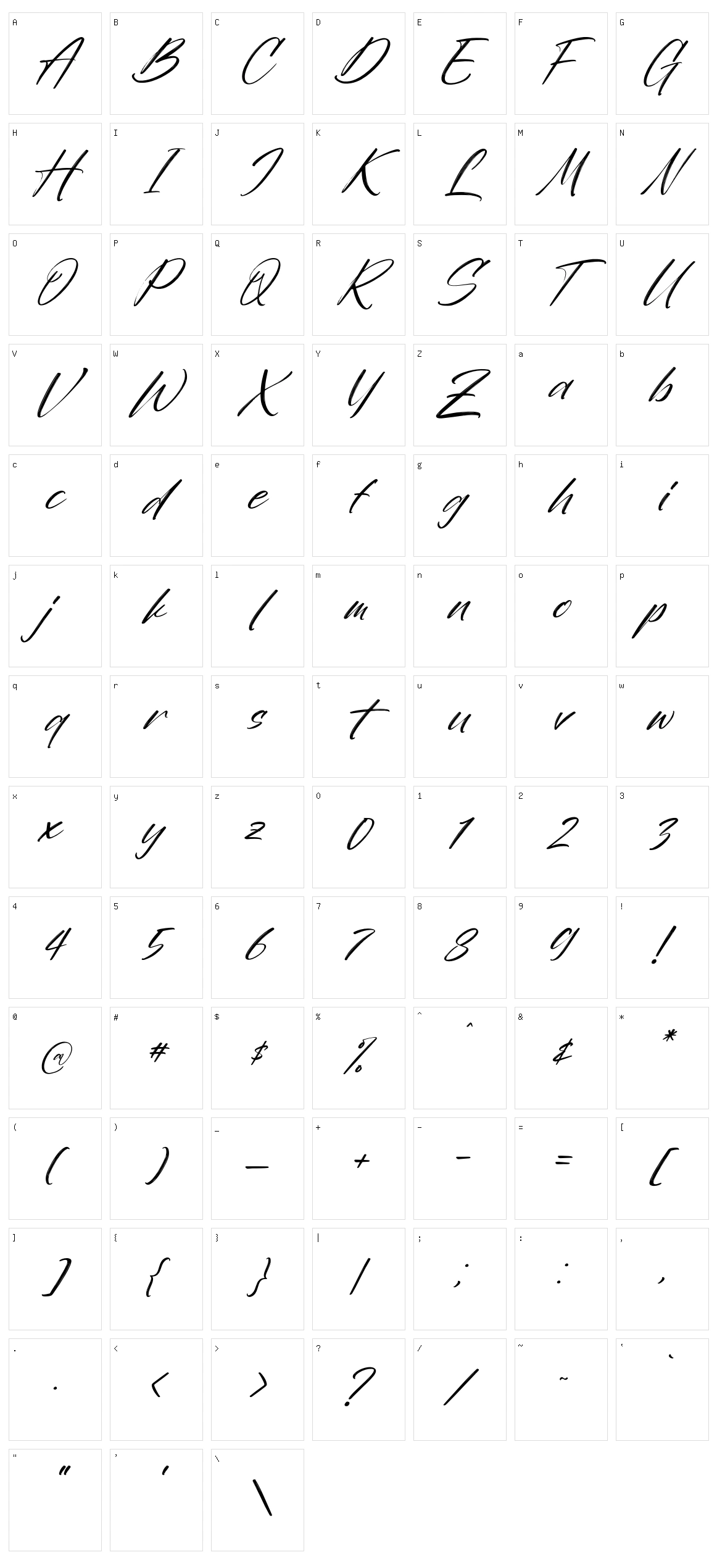 Sunday Freedom Character Set
