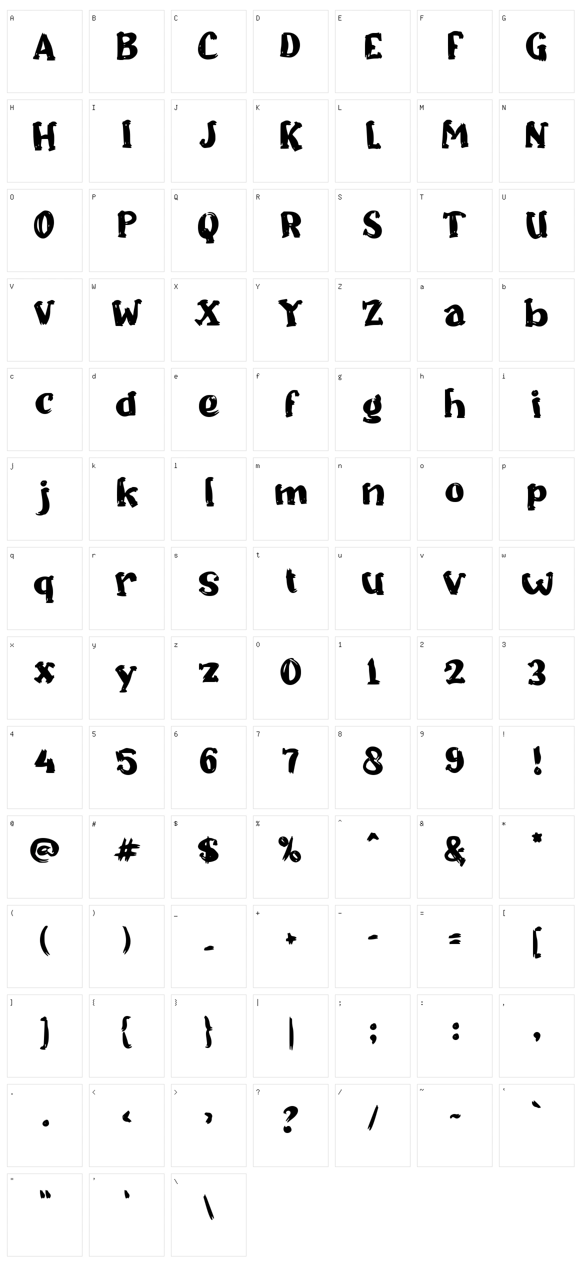 c Cagens Character Set