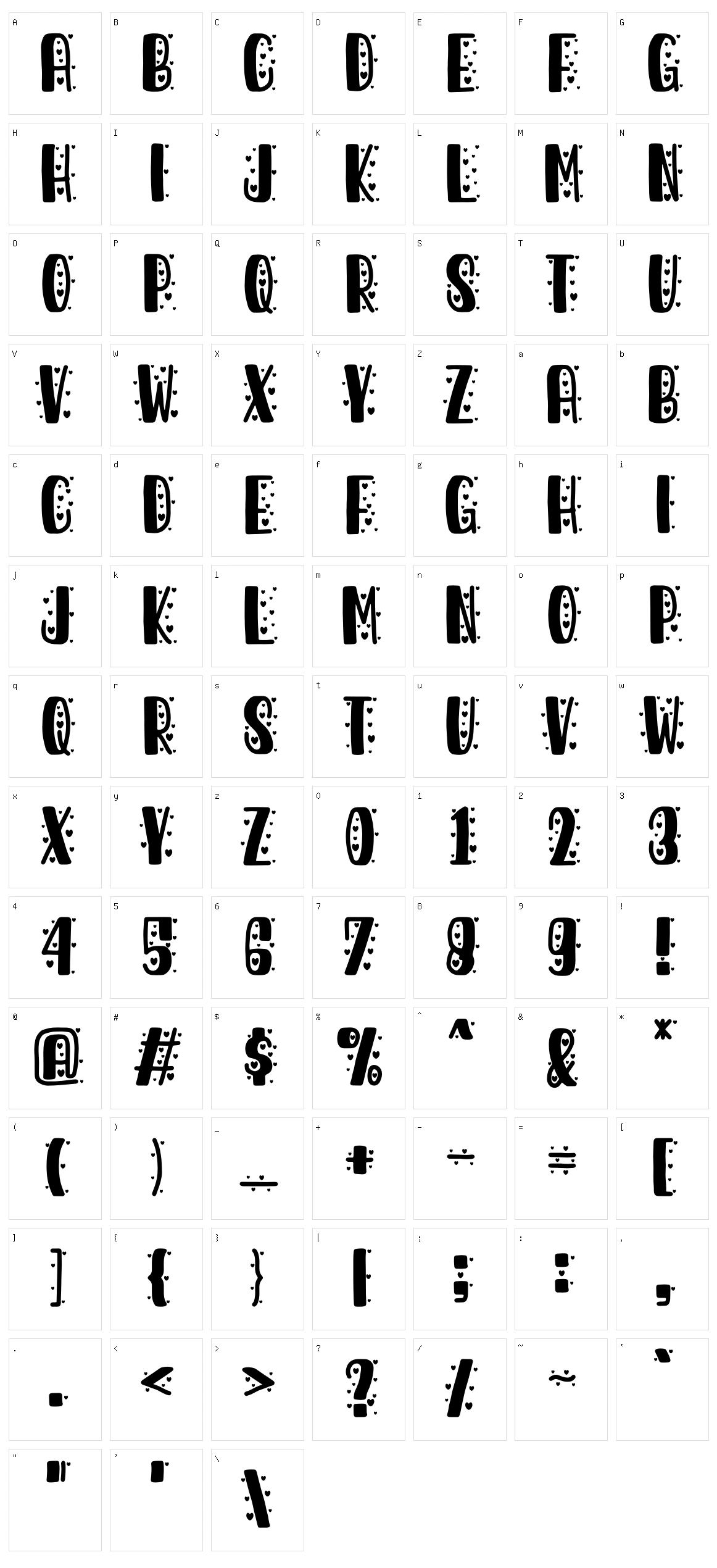 Love Larry Character Set