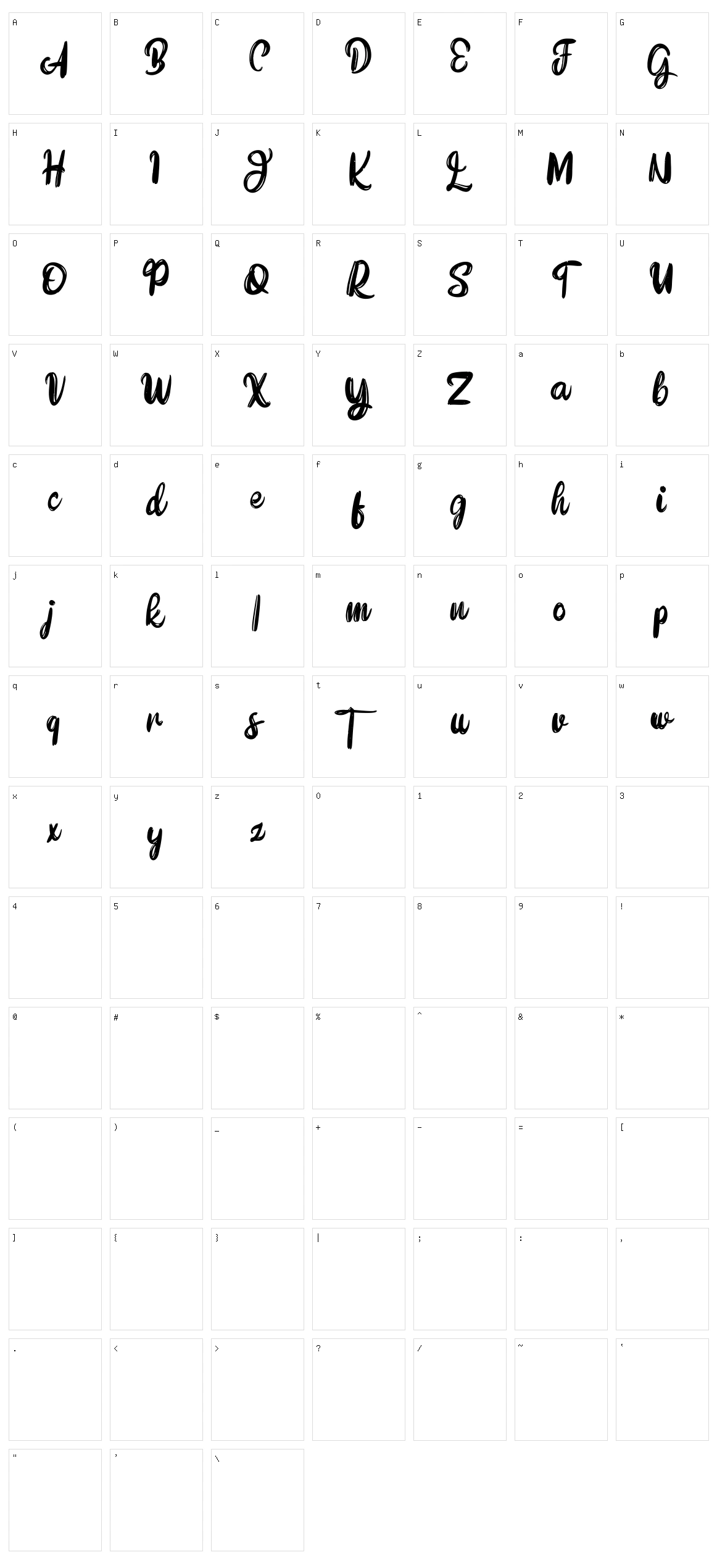 Begin Character Set