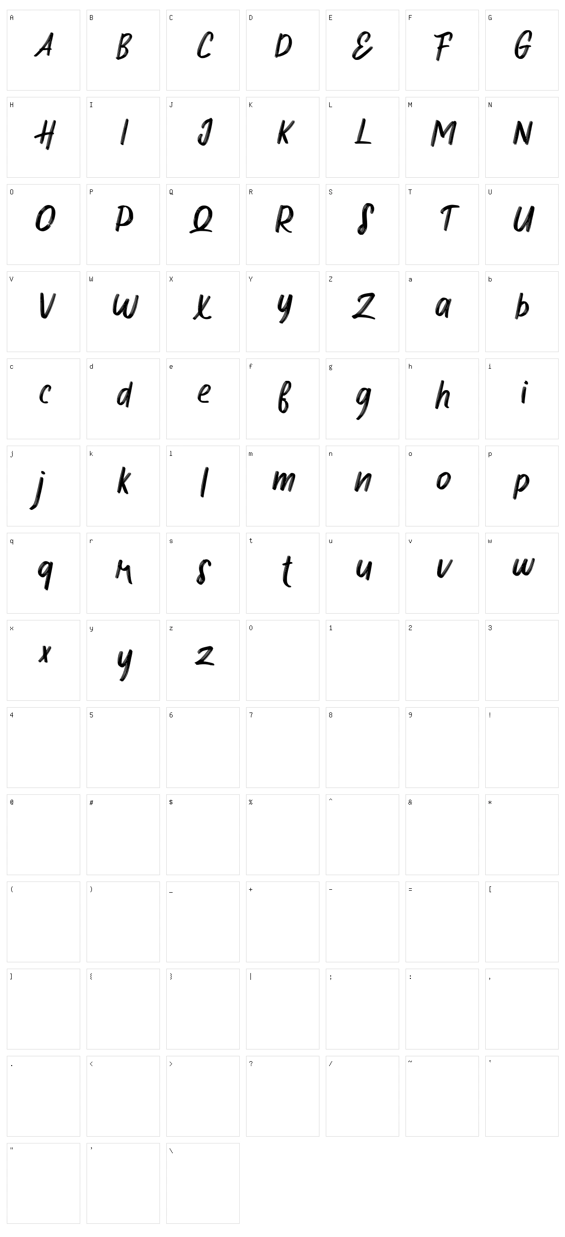 Hokese Character Set