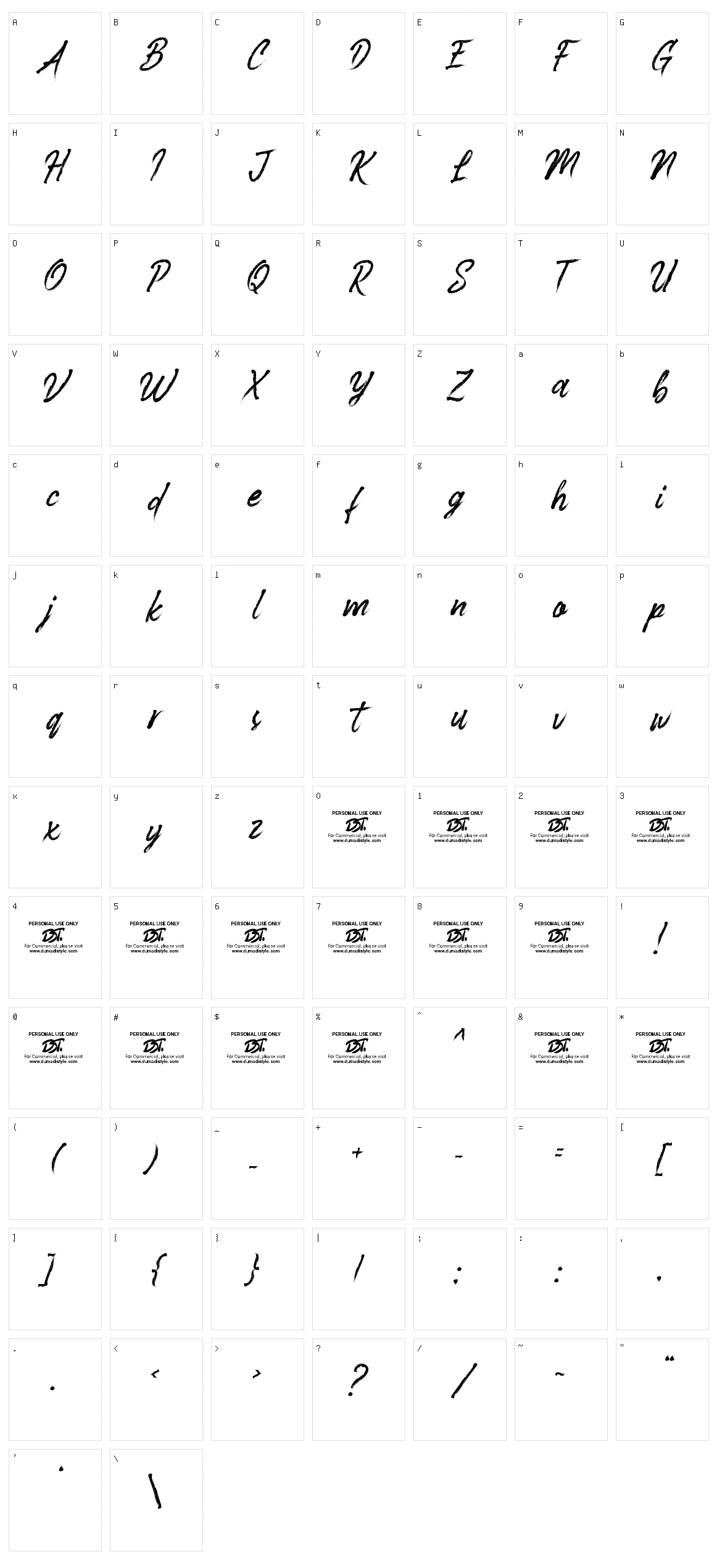 Headwind Character Set