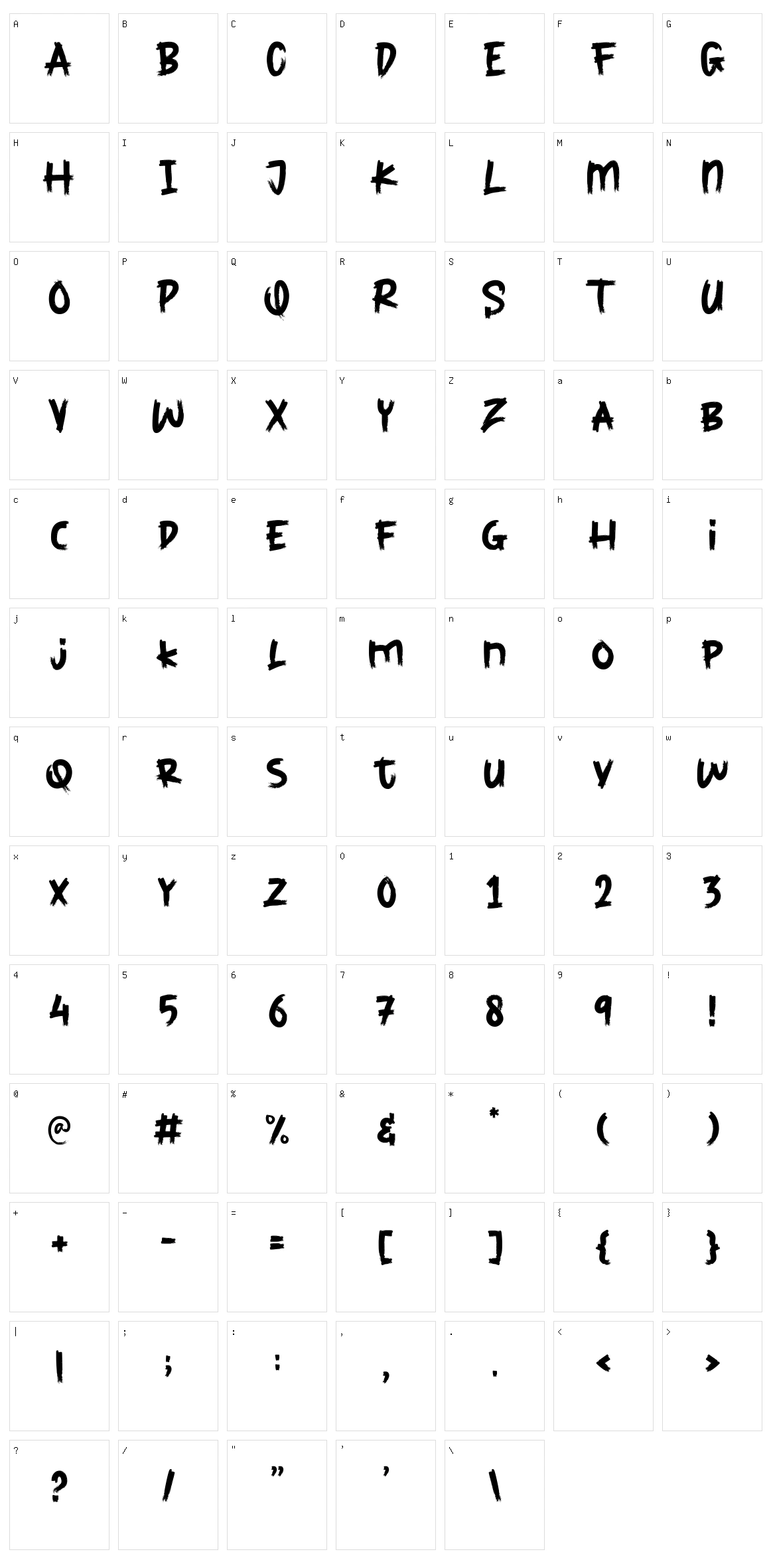 Brutal Honesty Character Set