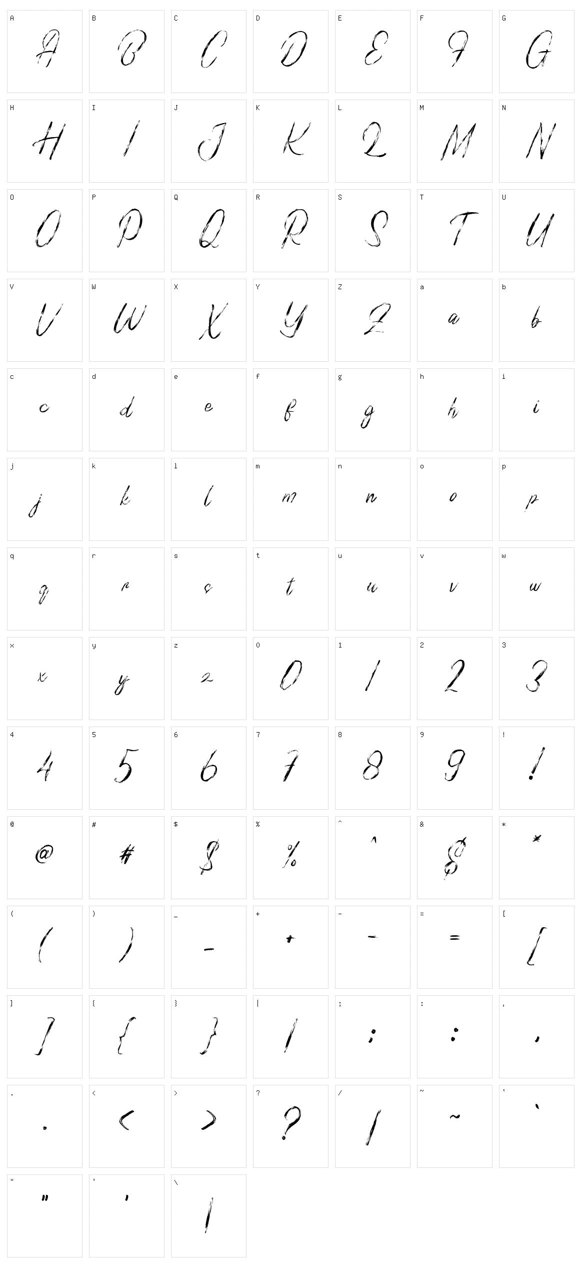 Baskuline Character Set