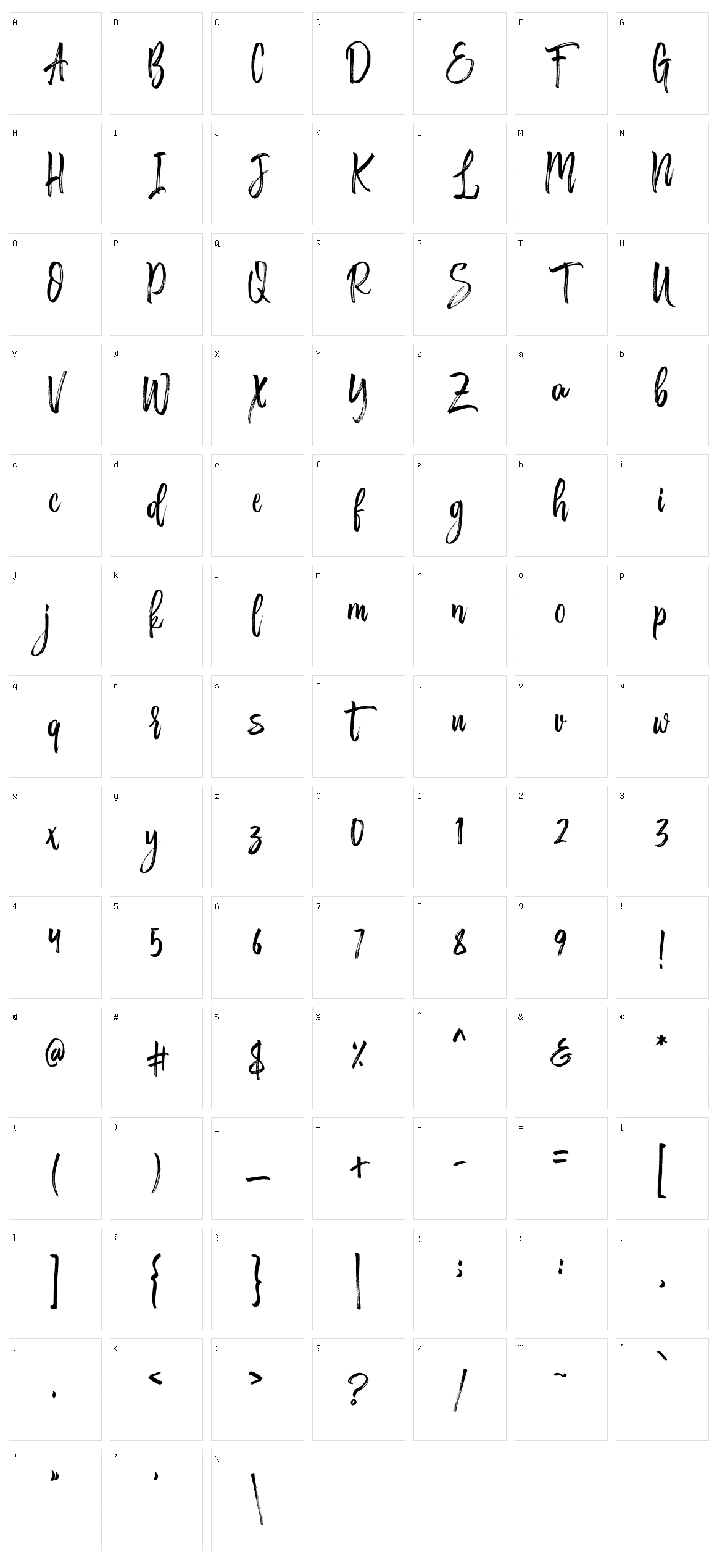 Billy Whites Character Set