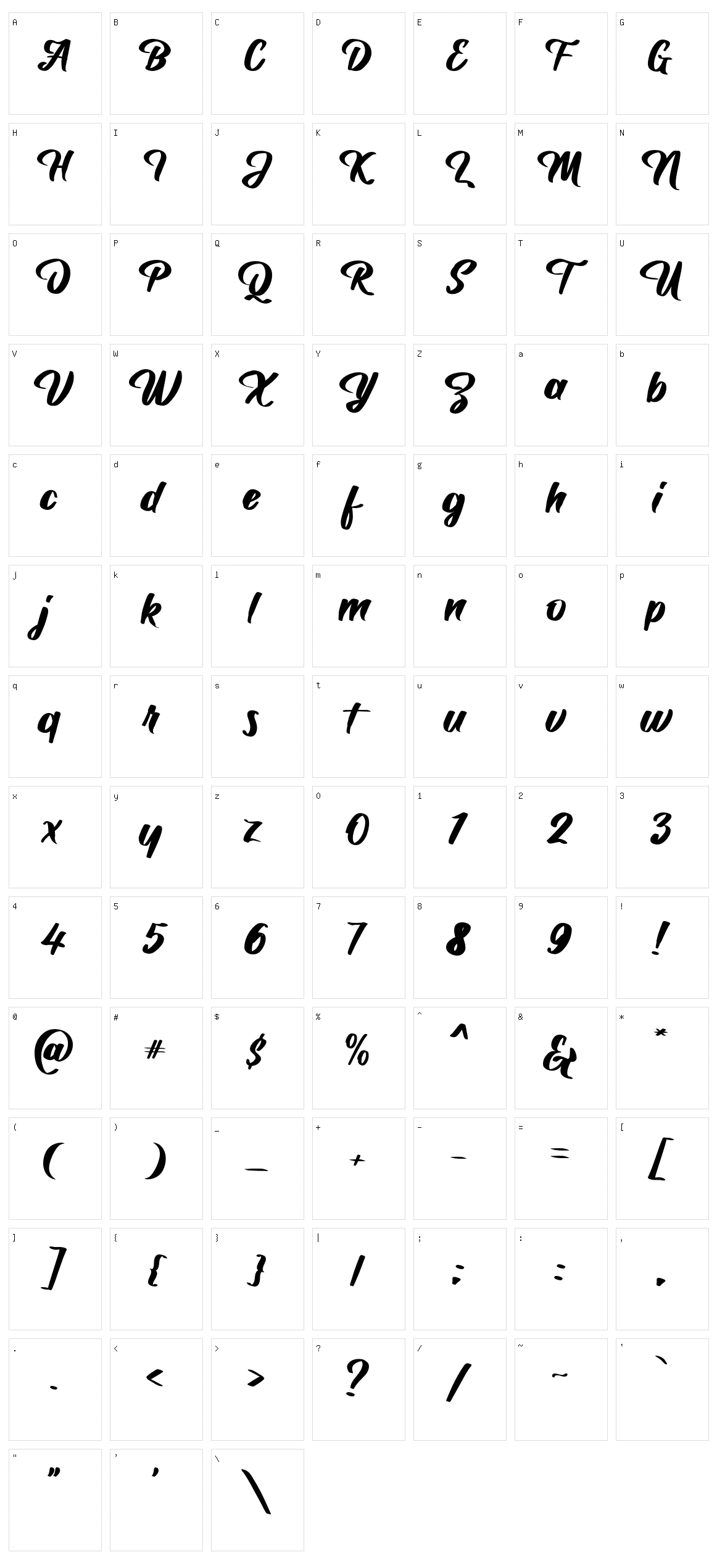 Bottom Rock Character Set