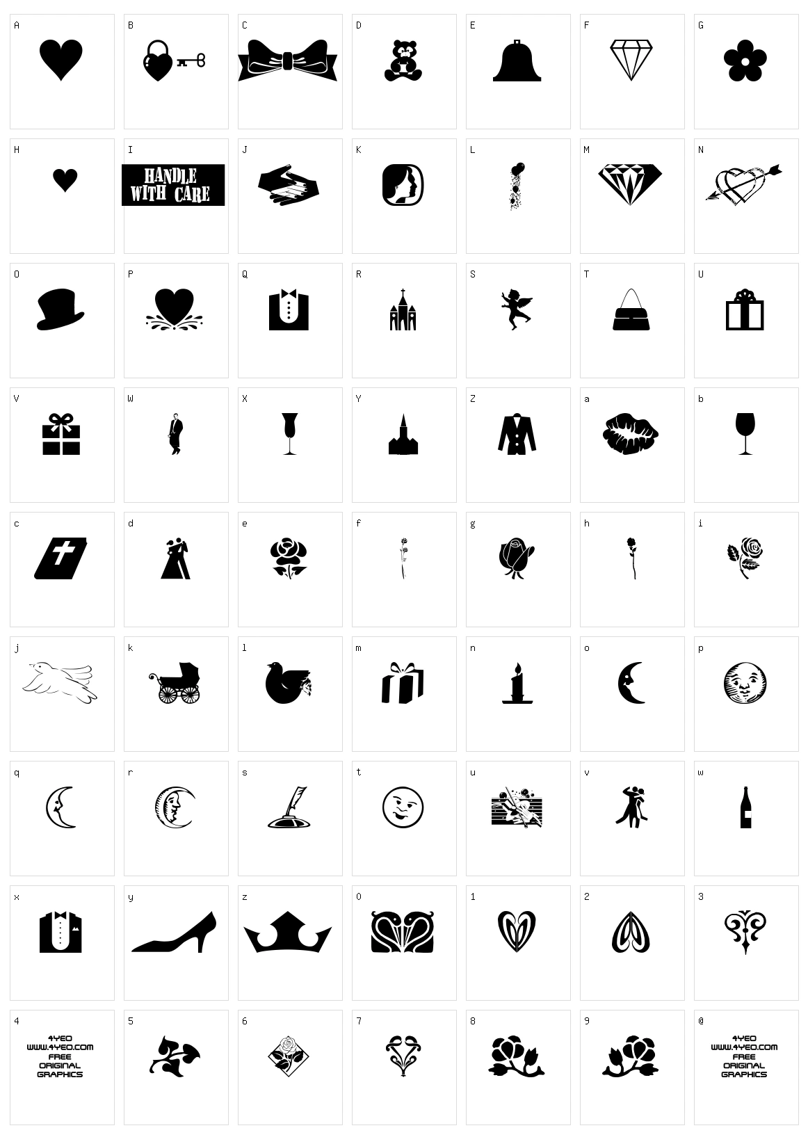 4yeoval Character Set