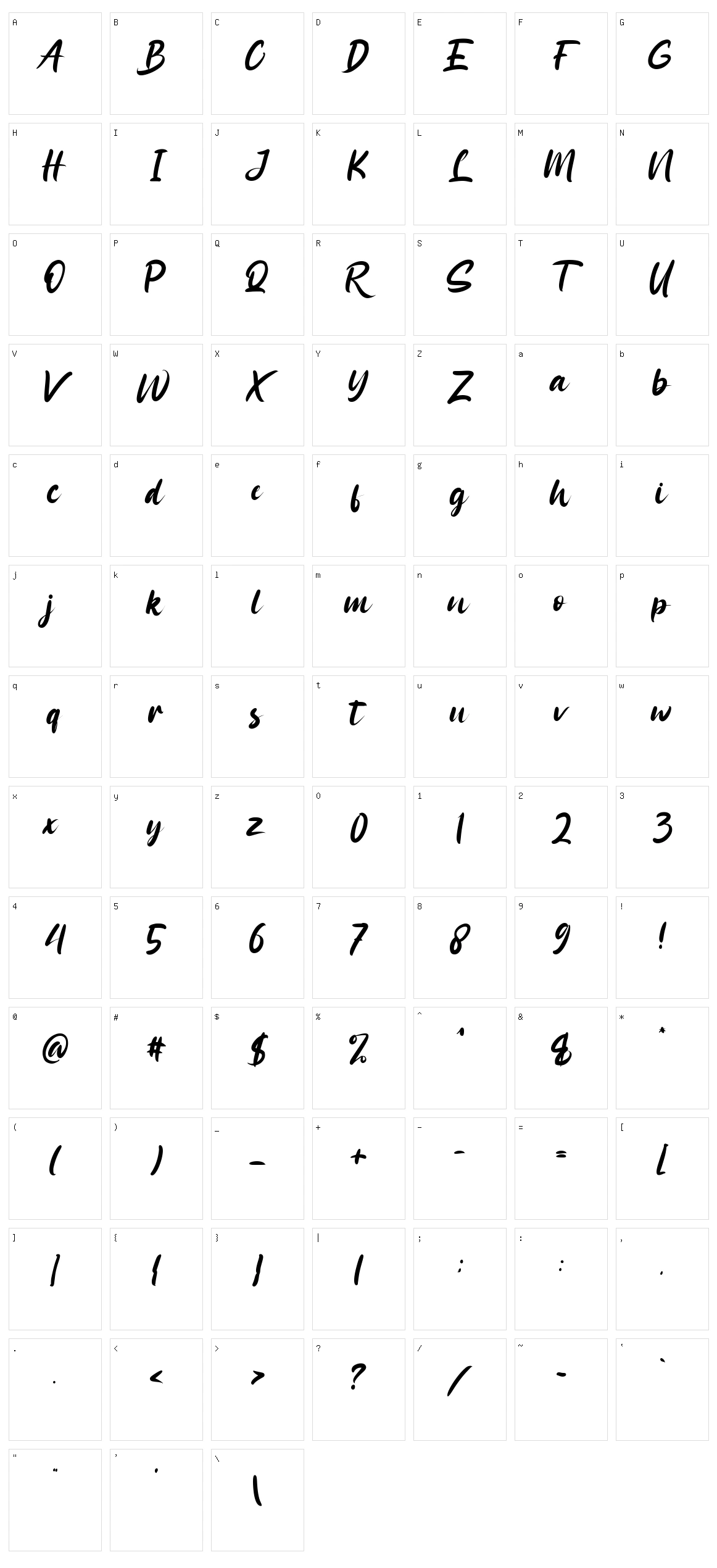 Sattomy Character Set