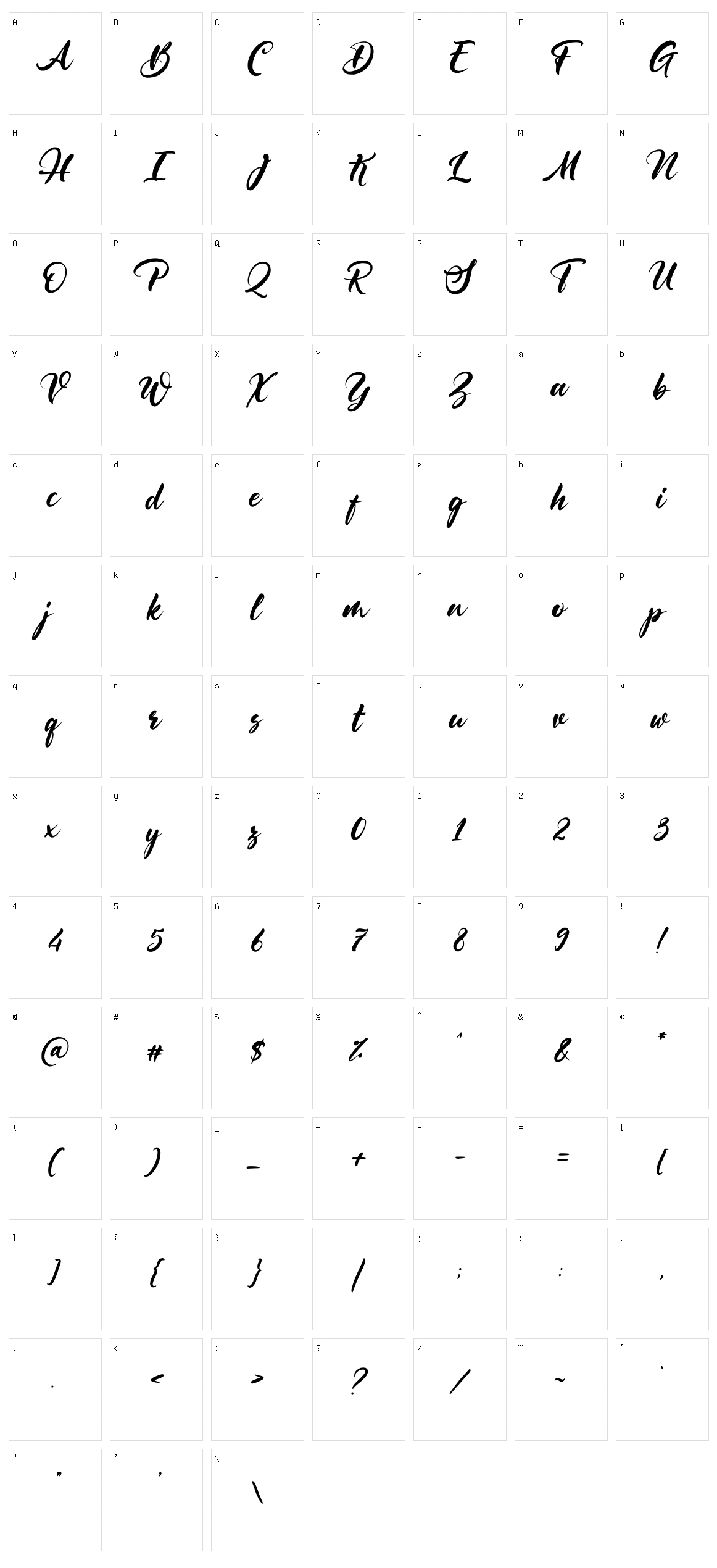 Immortal Paradise Character Set