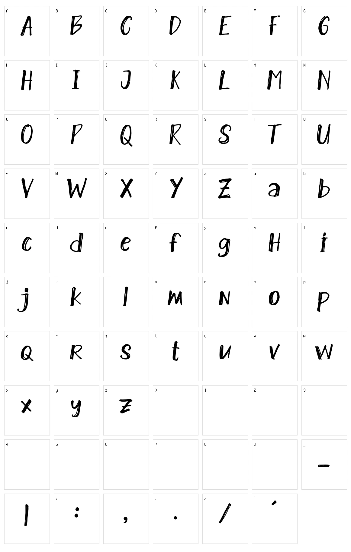 Burn Wood Character Set