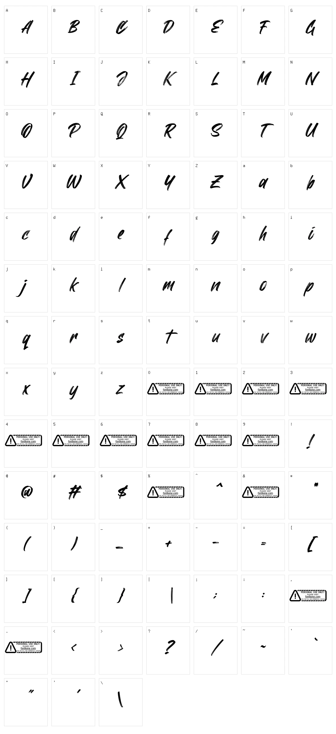ThornyRock Character Set
