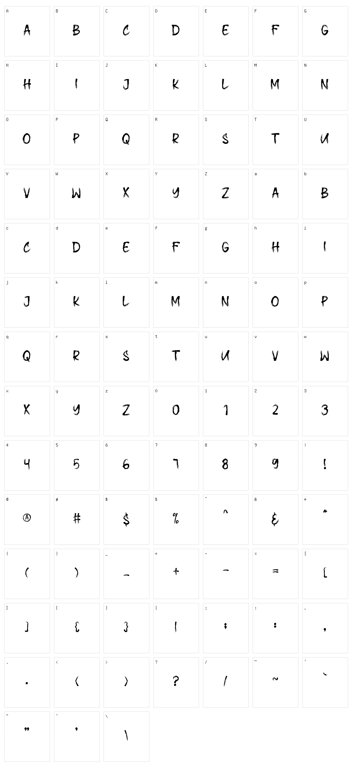 Roasted Character Set