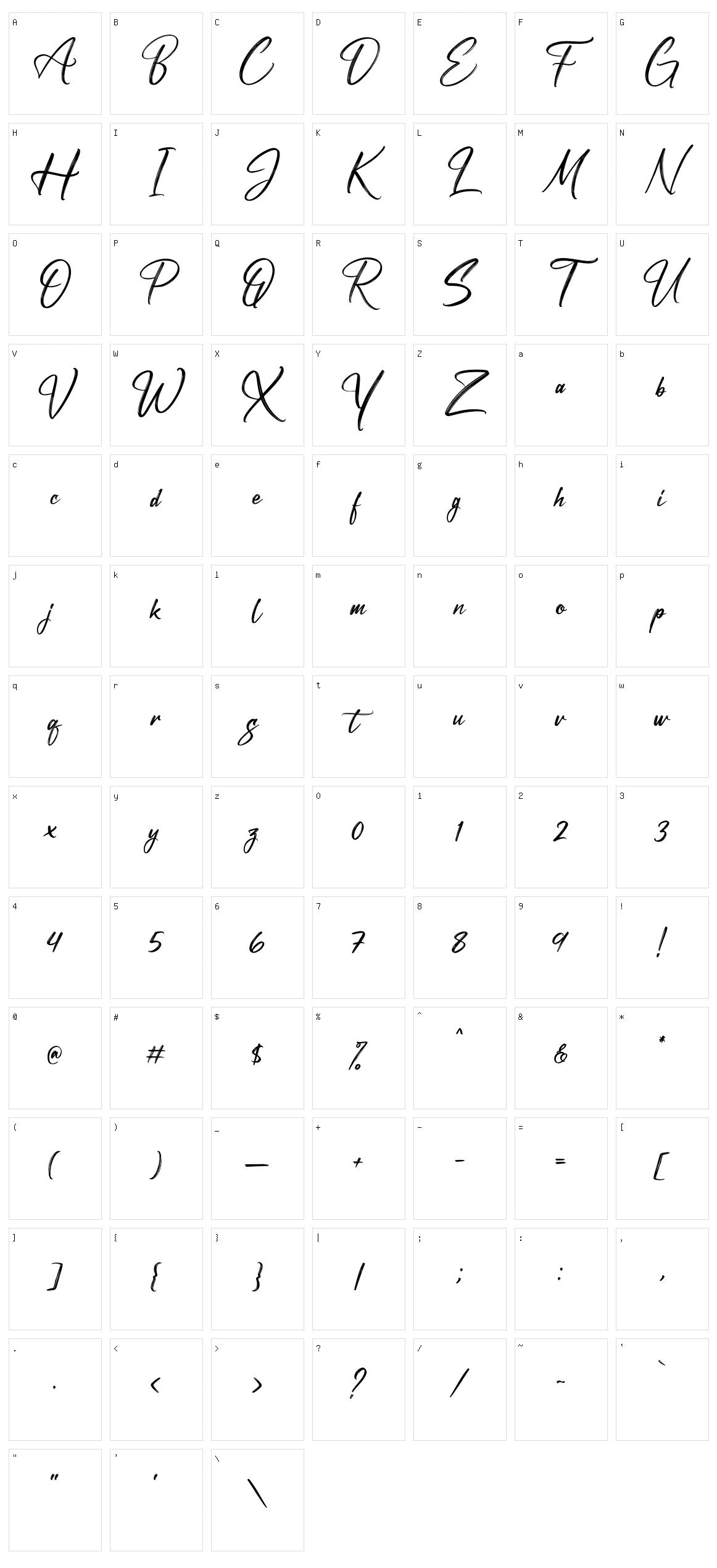 Besteec Character Set