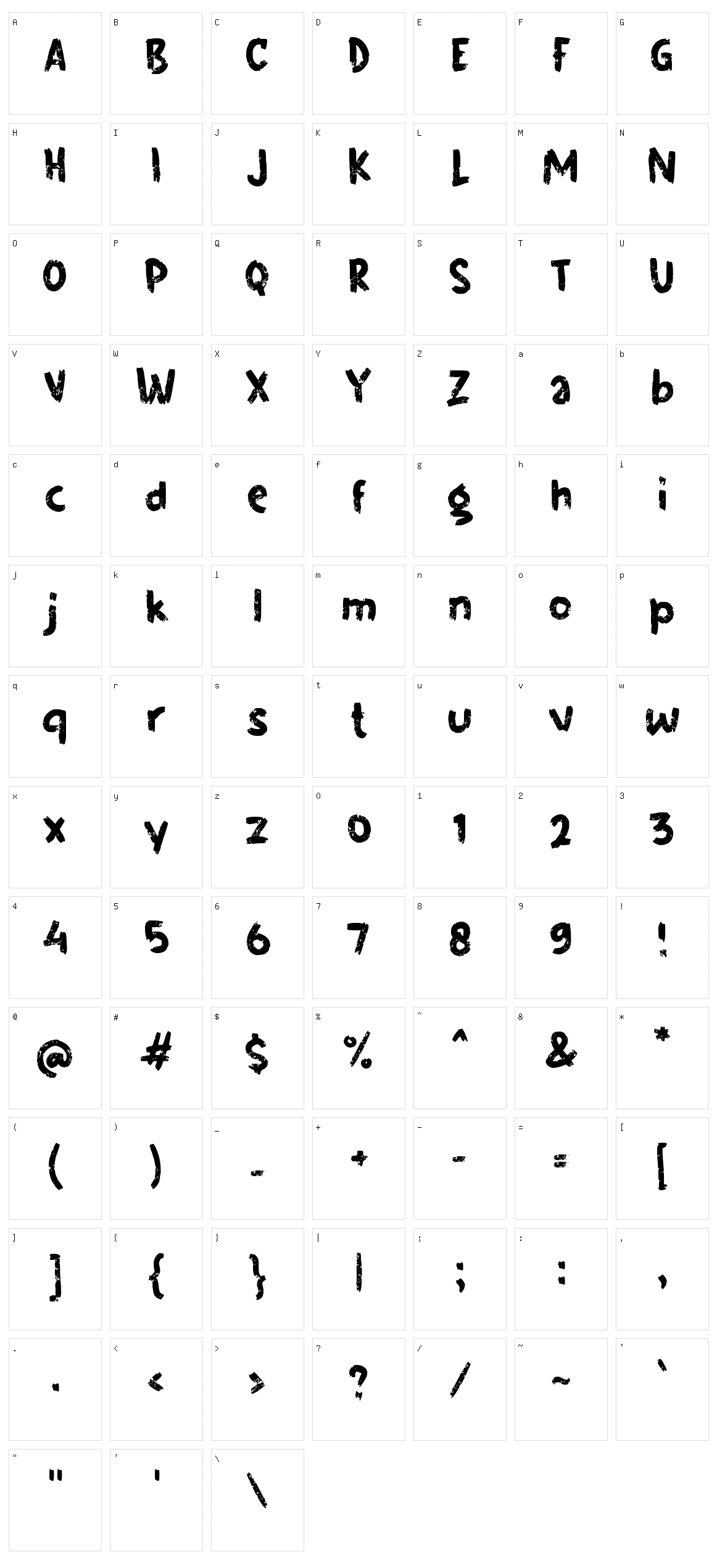 e Espresso Caramel Character Set