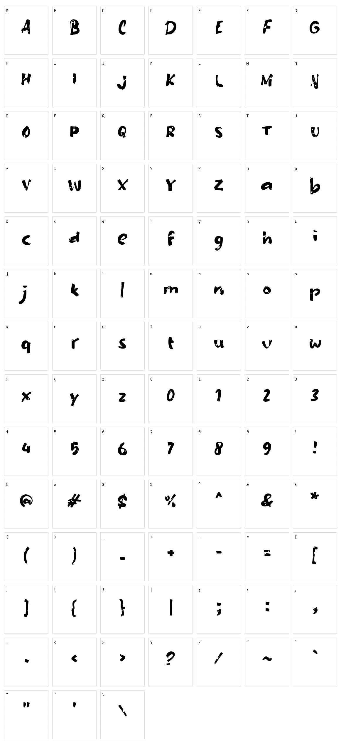 e Emulsi Character Set