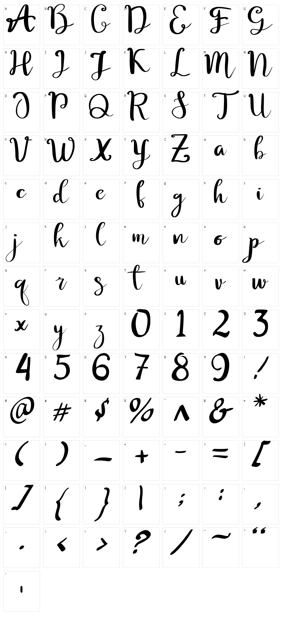 Lovely Day Character Set