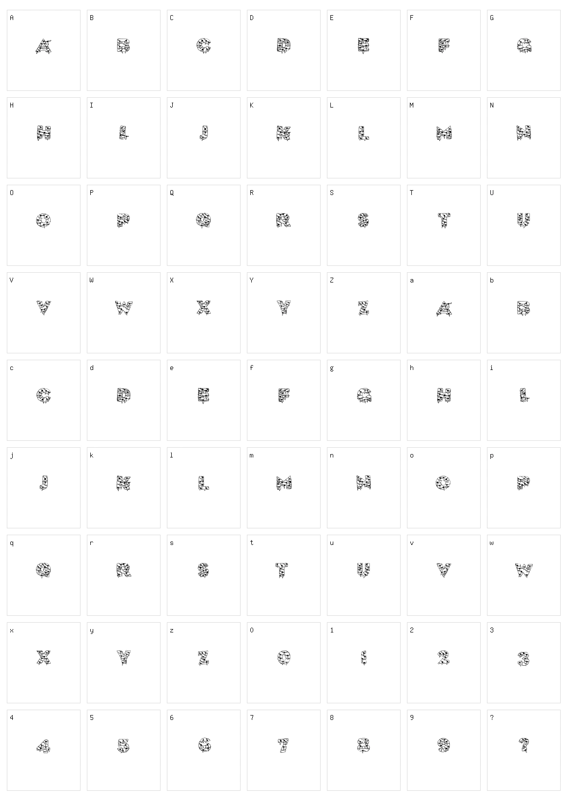 Xmas Lite Character Set