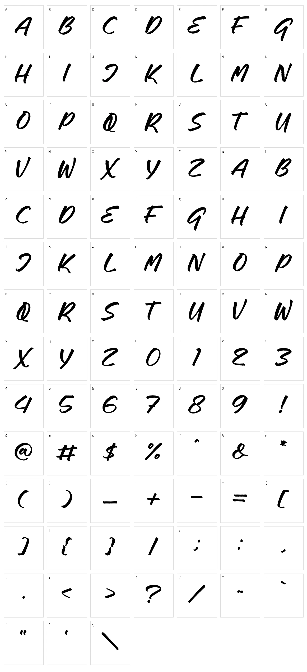 Geraldy Character Set
