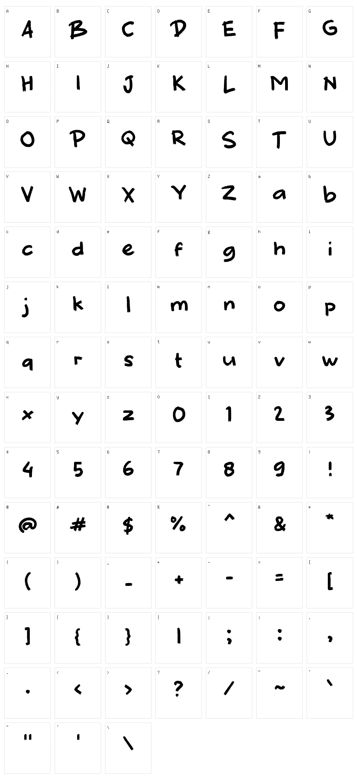 f Fallow Character Set