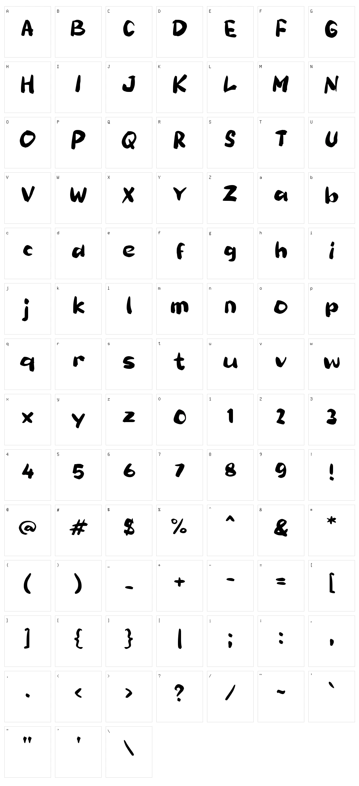 f Farso Character Set