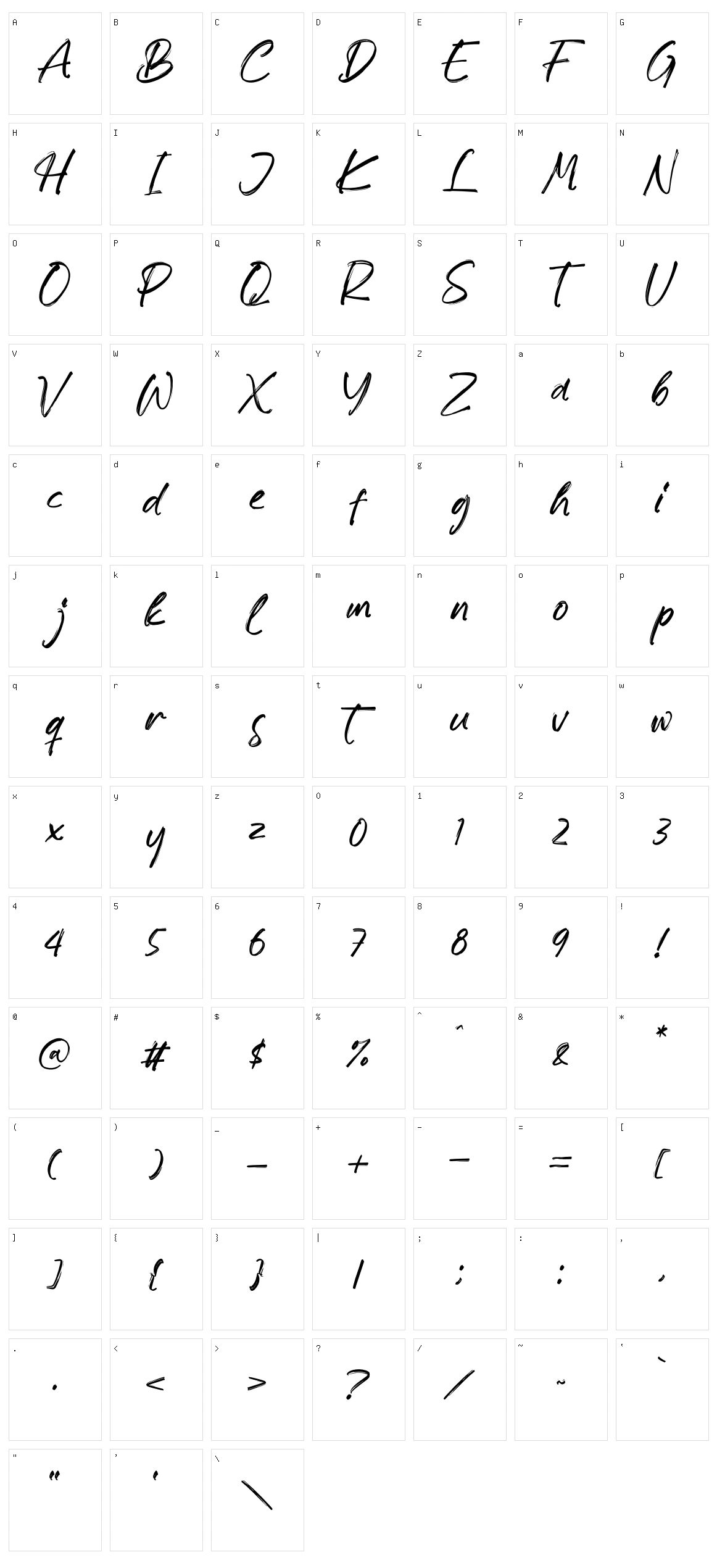 Hickey Character Set