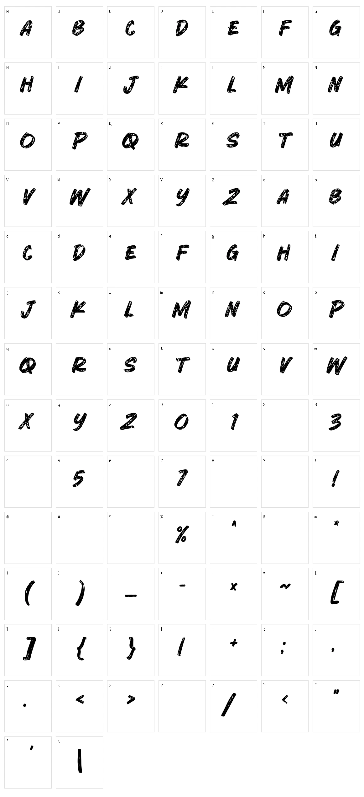 Dalmatian Brush Character Set
