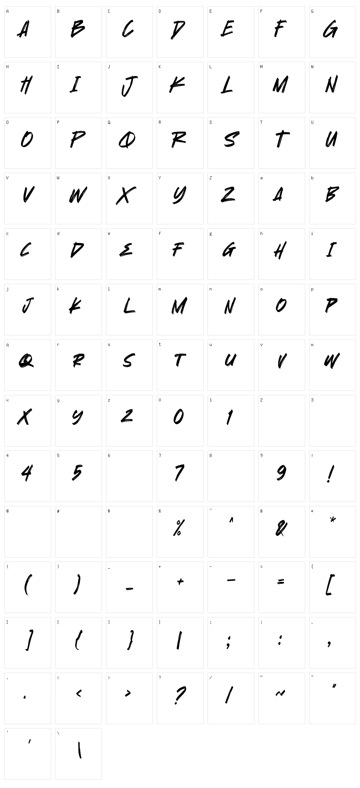 Innoxious Character Set