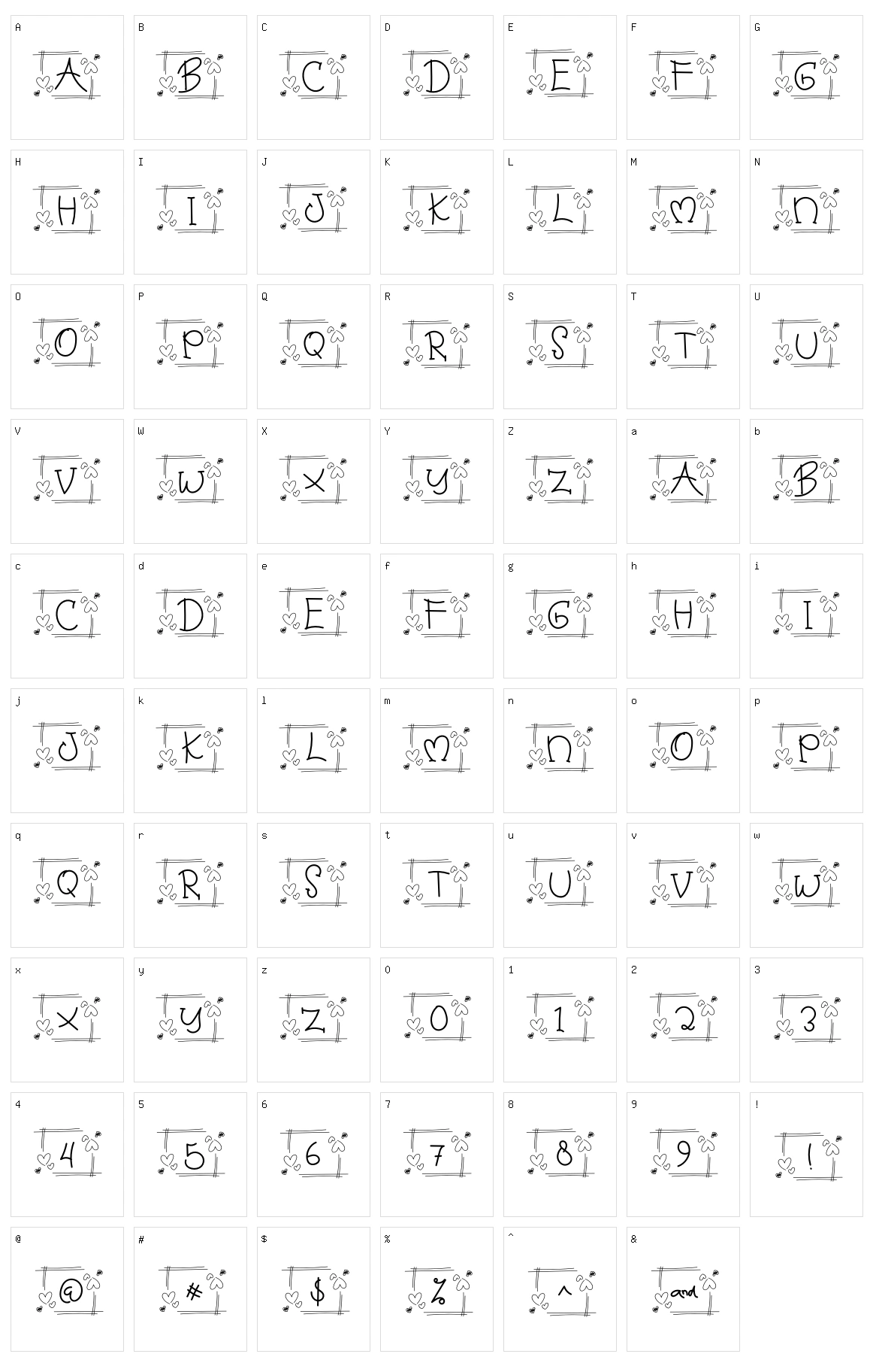 Love Monogram Character Set