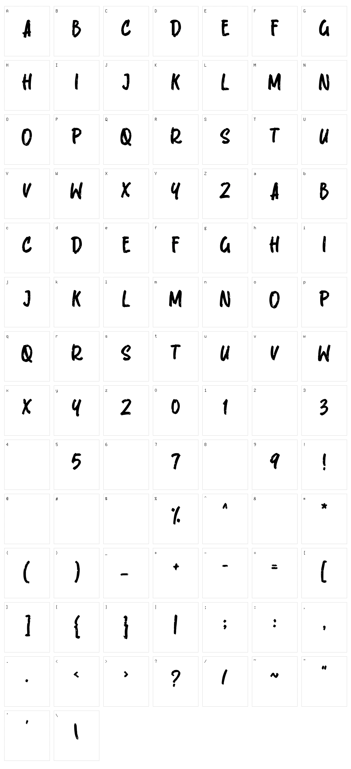 Selcouth Character Set