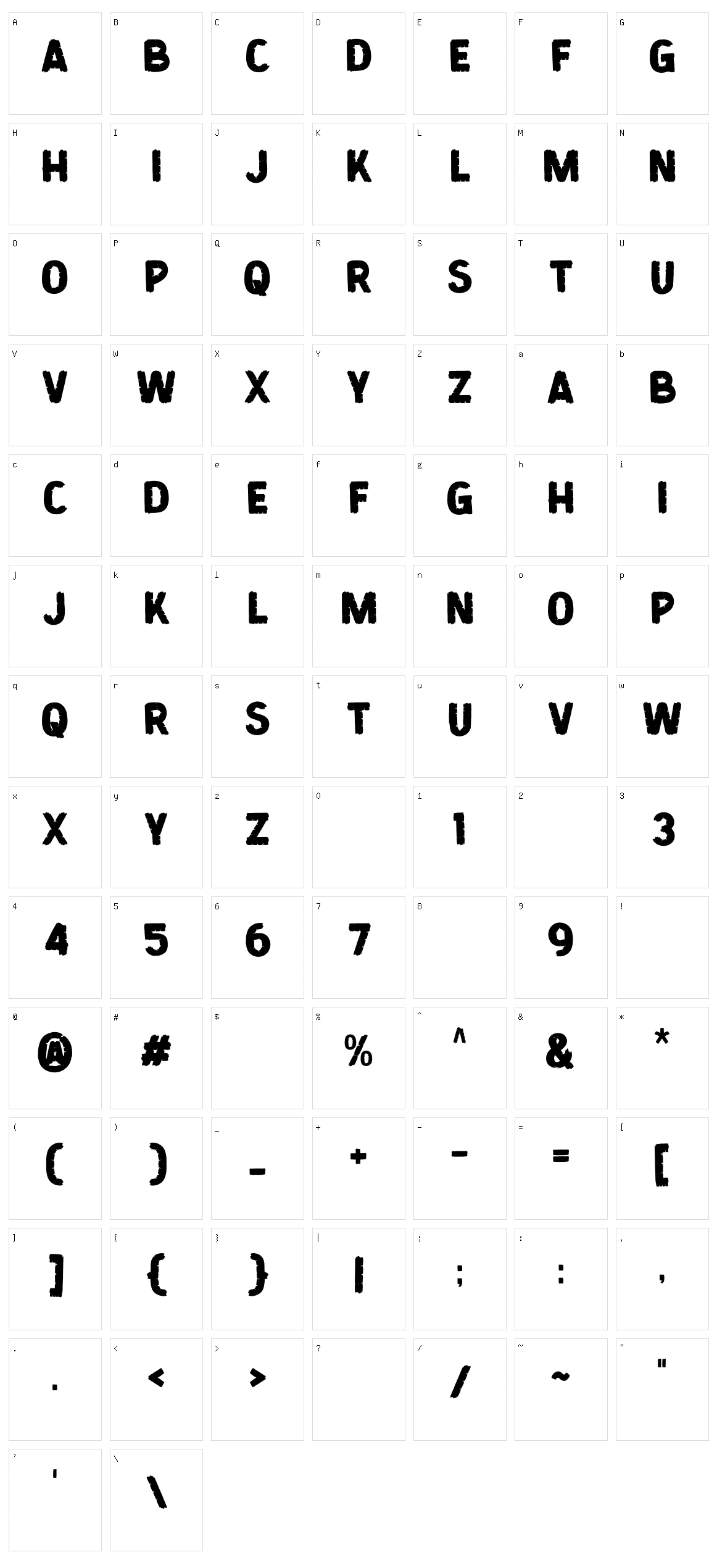 Rift Character Set