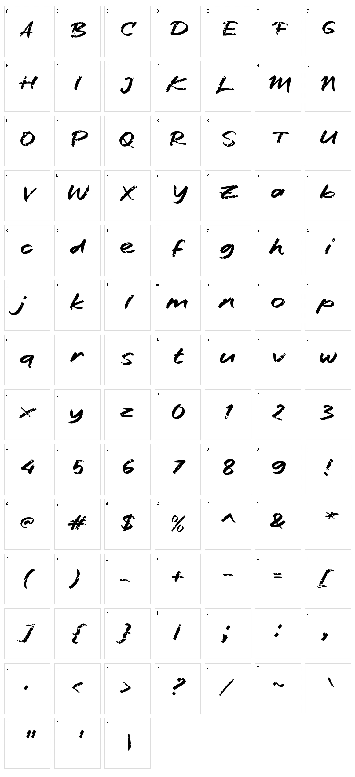 f Fresh Water Character Set