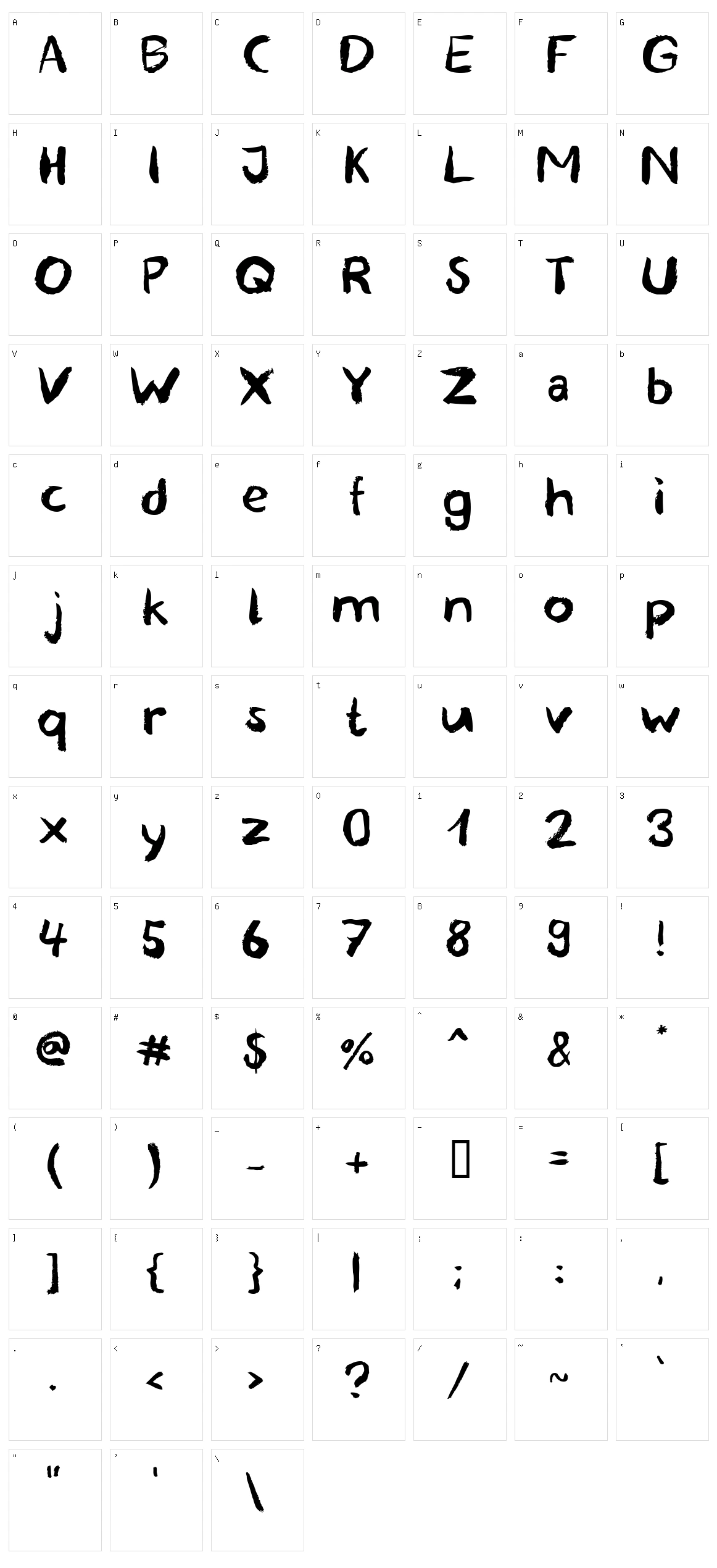 Blemished Character Set