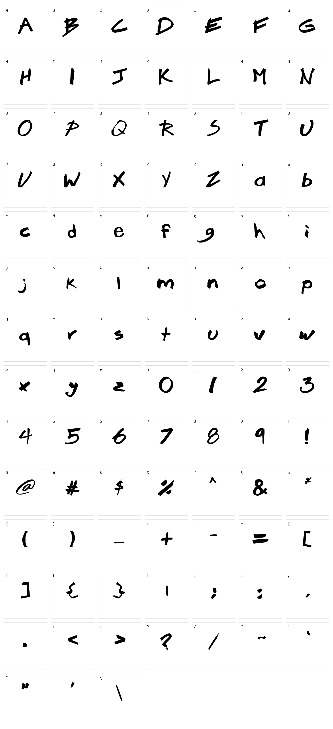 Brook 23 Character Set