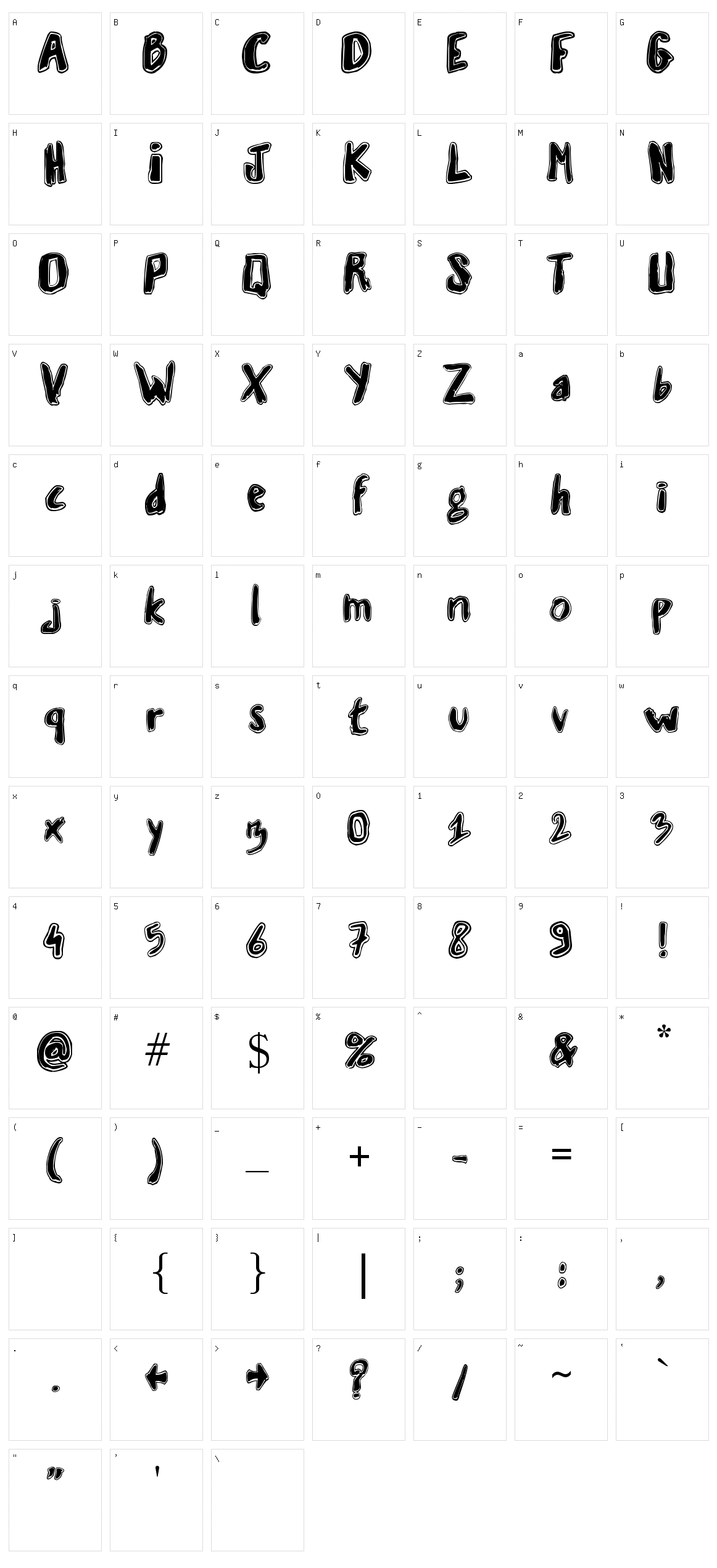 Vaille Character Set