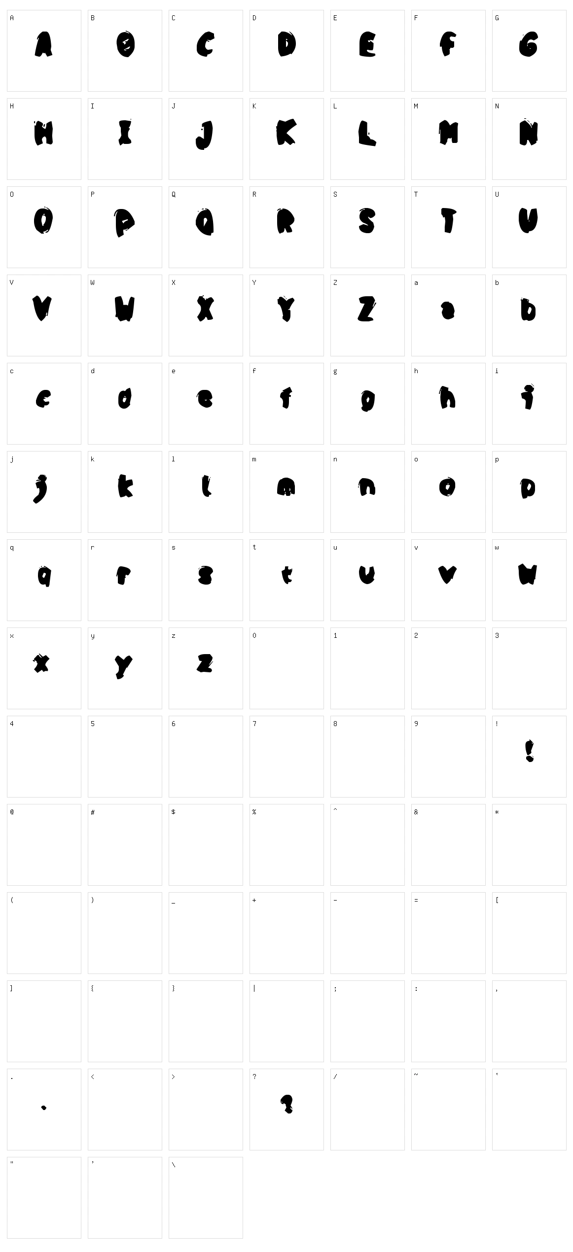 Opa Puk Character Set