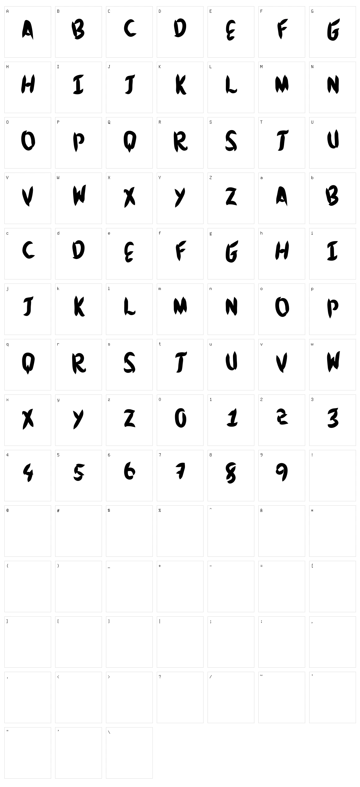 Brushingtons Character Set