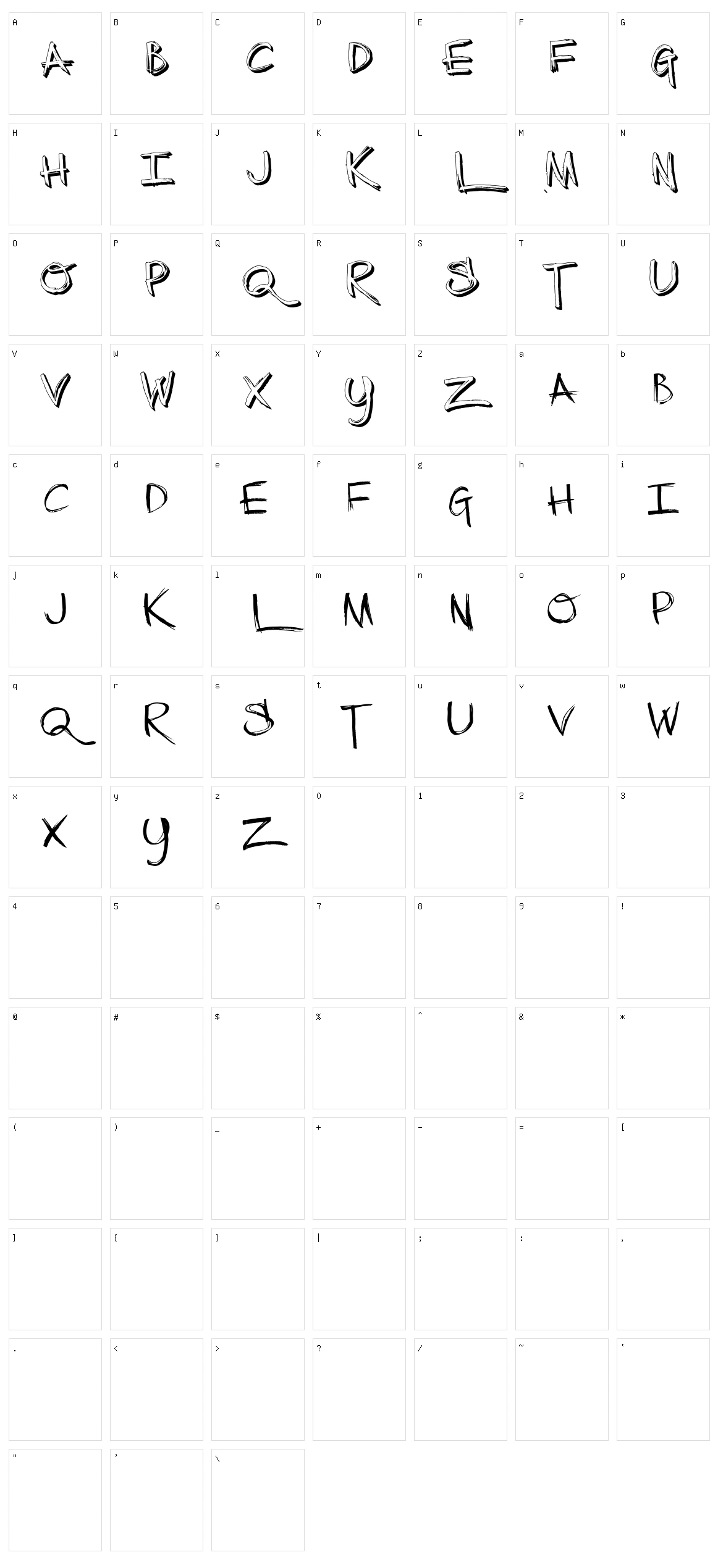 The Low Down Character Set